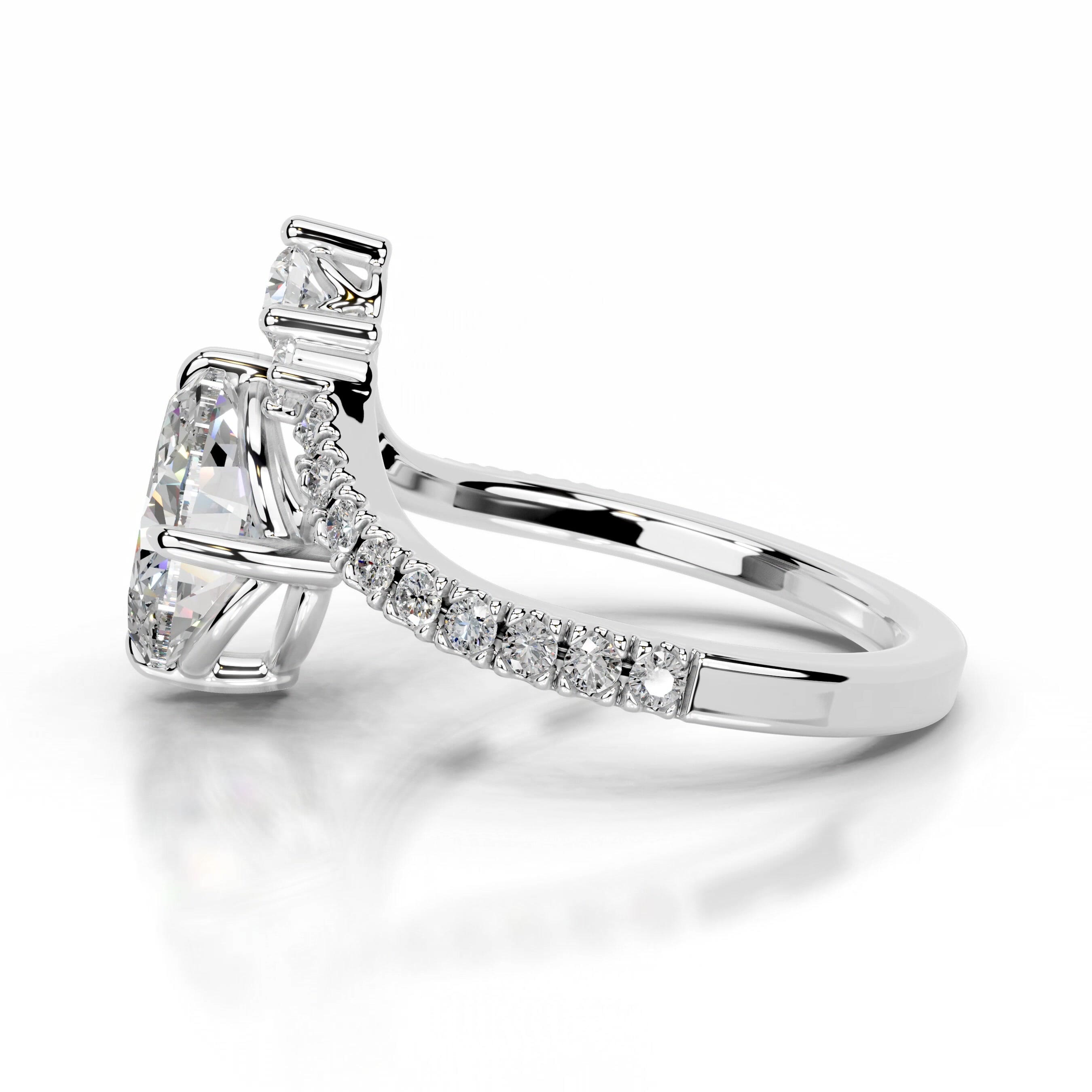 Thea Moissanite & Diamond Ring - Platinum、mySite、hinf8tx79