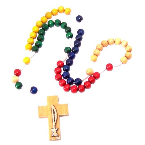  Missionary Rosary - 6mm colored beads (28cm or 11) with Certificate、mySite、elrpsem3k