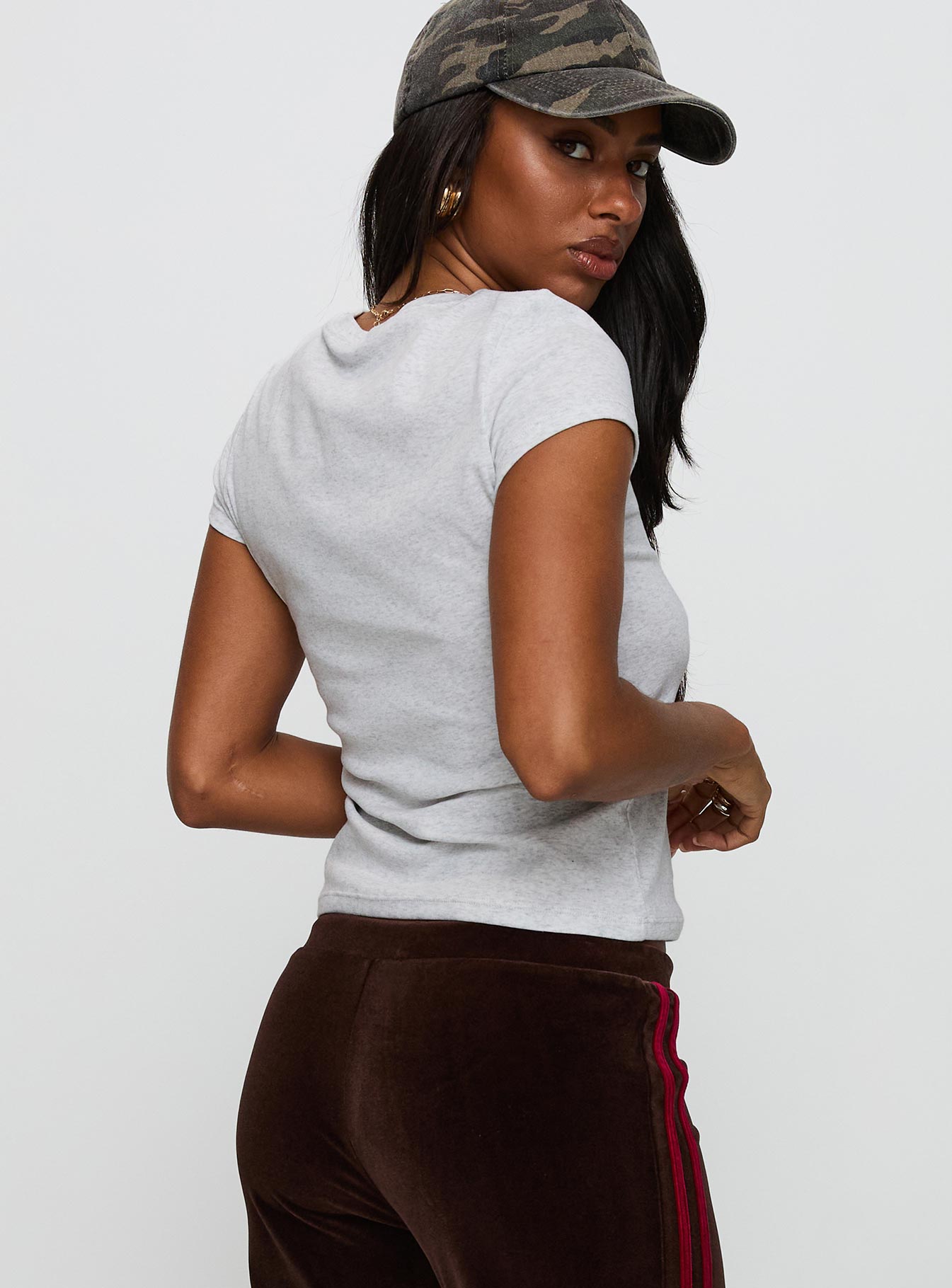 Prestige Longline Baby Tee Grey、mySite、solidvoid