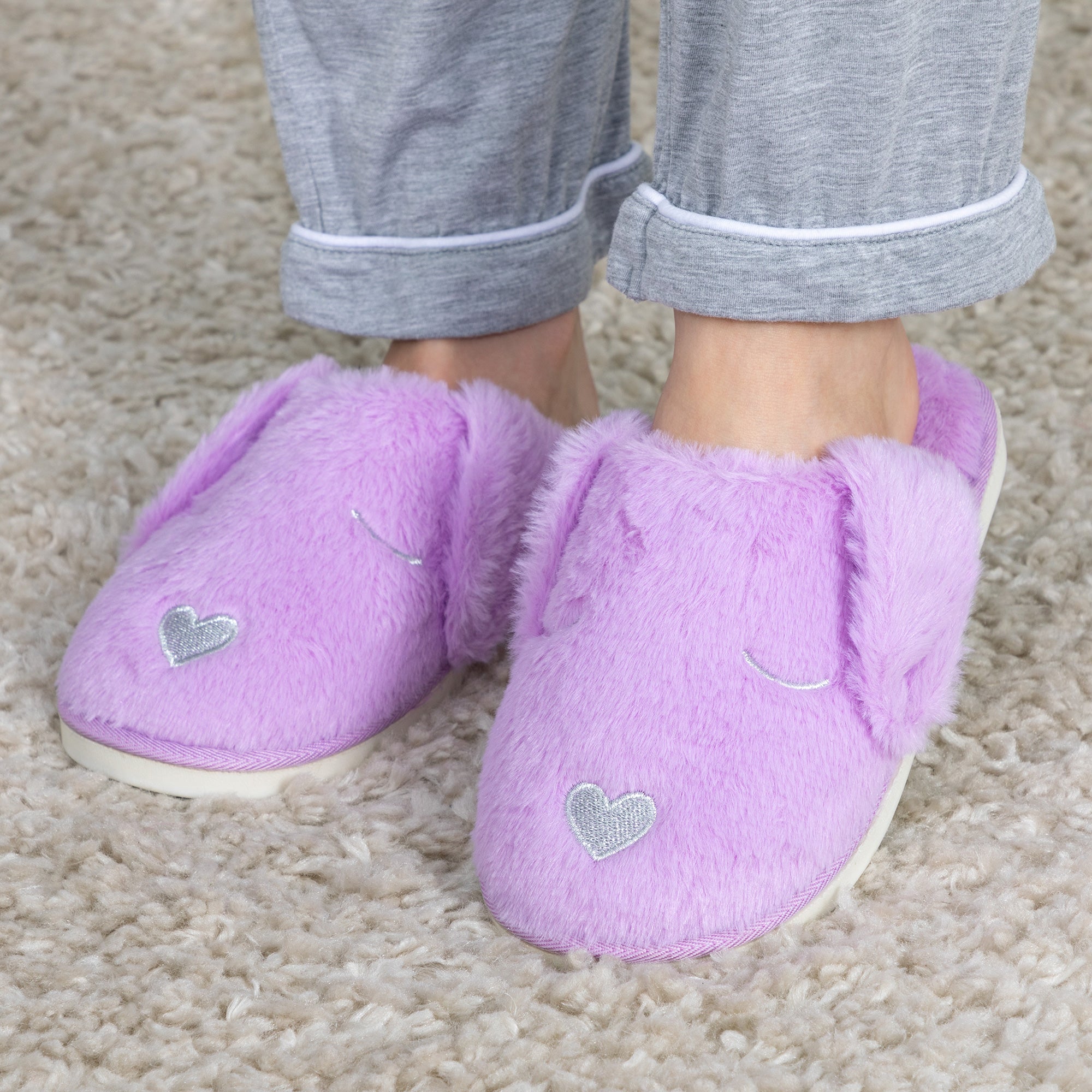 Floppy Ear Dog Fuzzy Slippers、mySite、camillekostekn