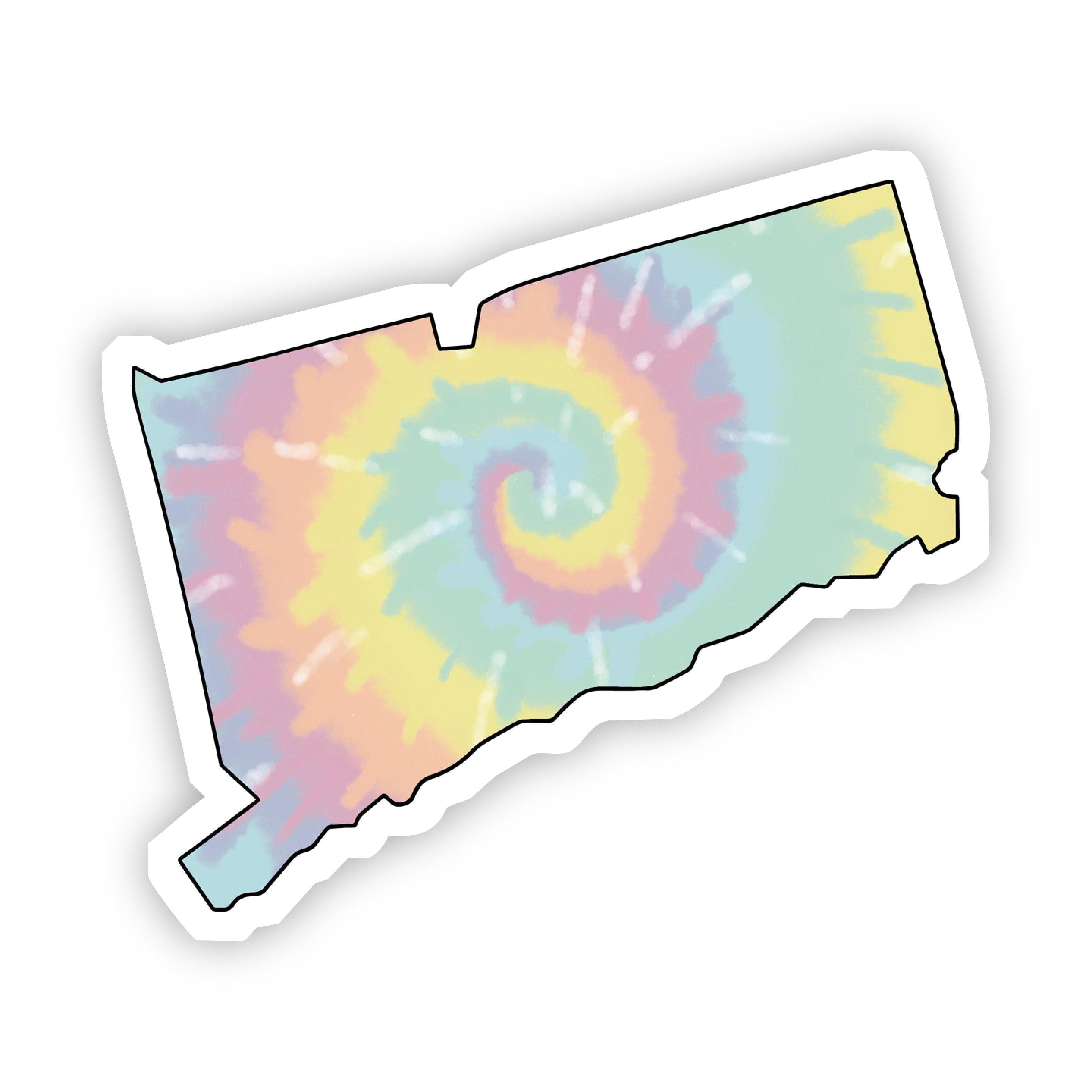  Connecticut Tie Dye Sticker、mySite、elrpsem3k