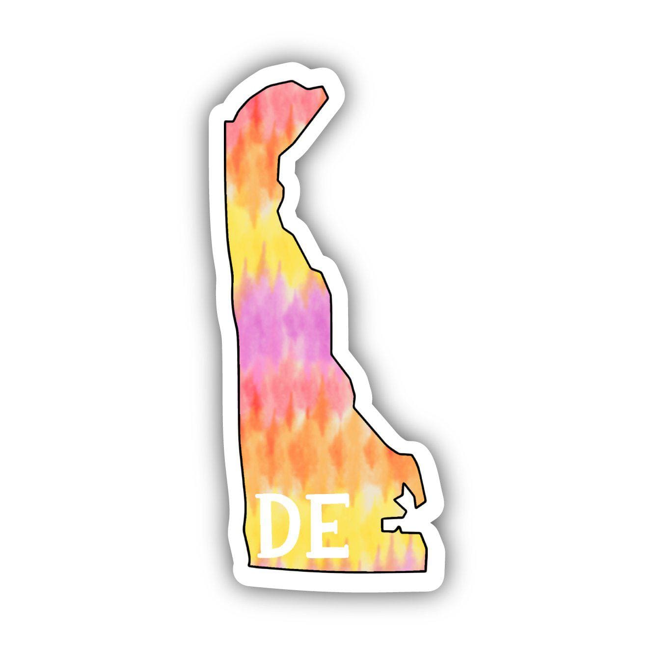 Delaware Tie Dye Stripes Sticker、mySite、elrpsem3k