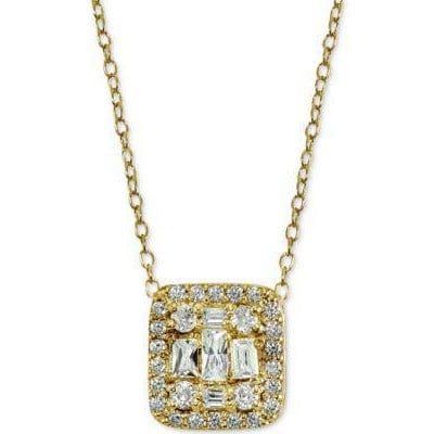 Giani Bernini Cluster Necklaces NEW! Rose or Yellow Gold Plated Sterling Silver、mySite、g9winljtr