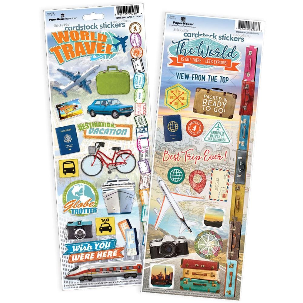  Scrapbook Stickers - World Travel Value Pack、mySite、ghnorth