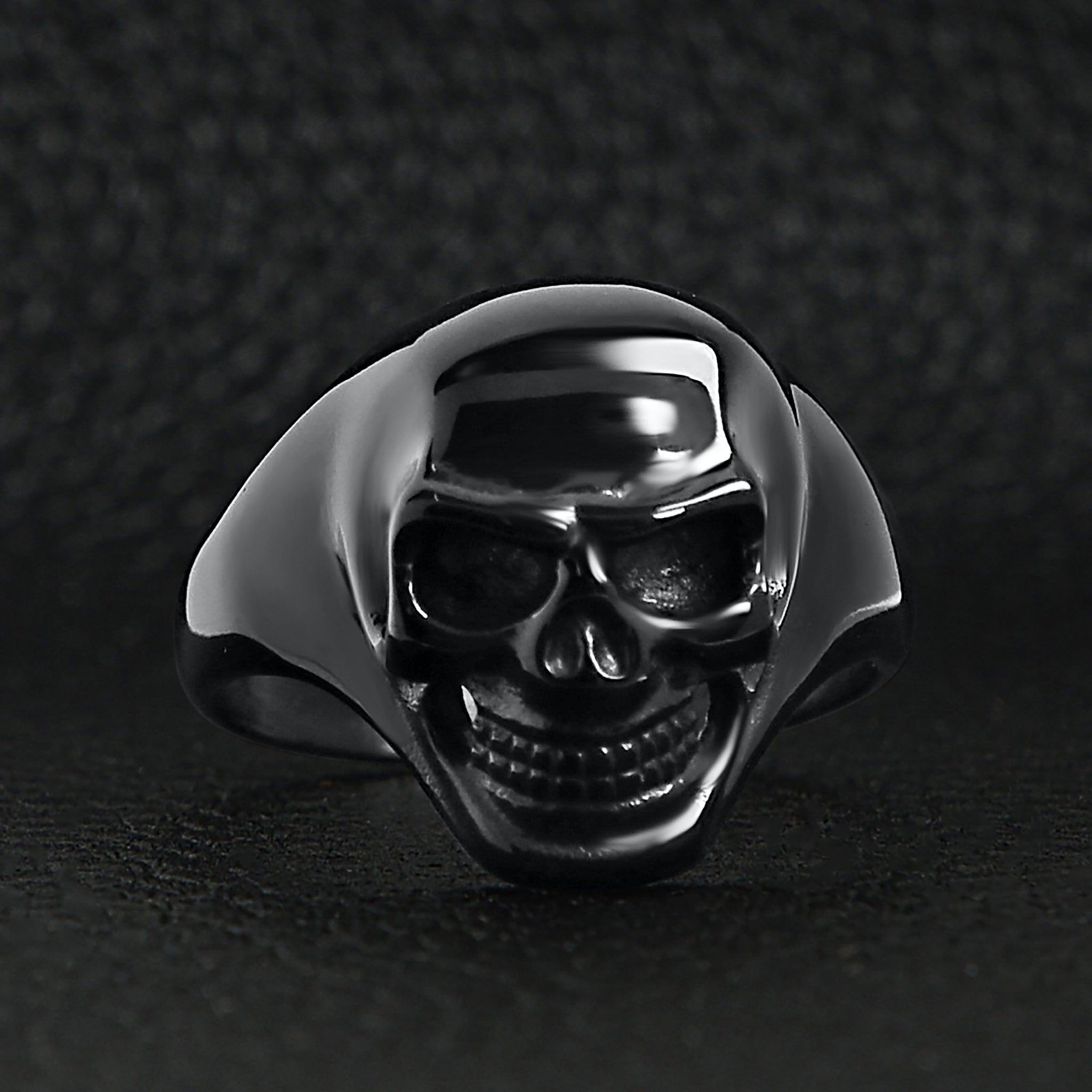Stainless Steel Black Skull Ring / SCR4053、mySite、dreamappss