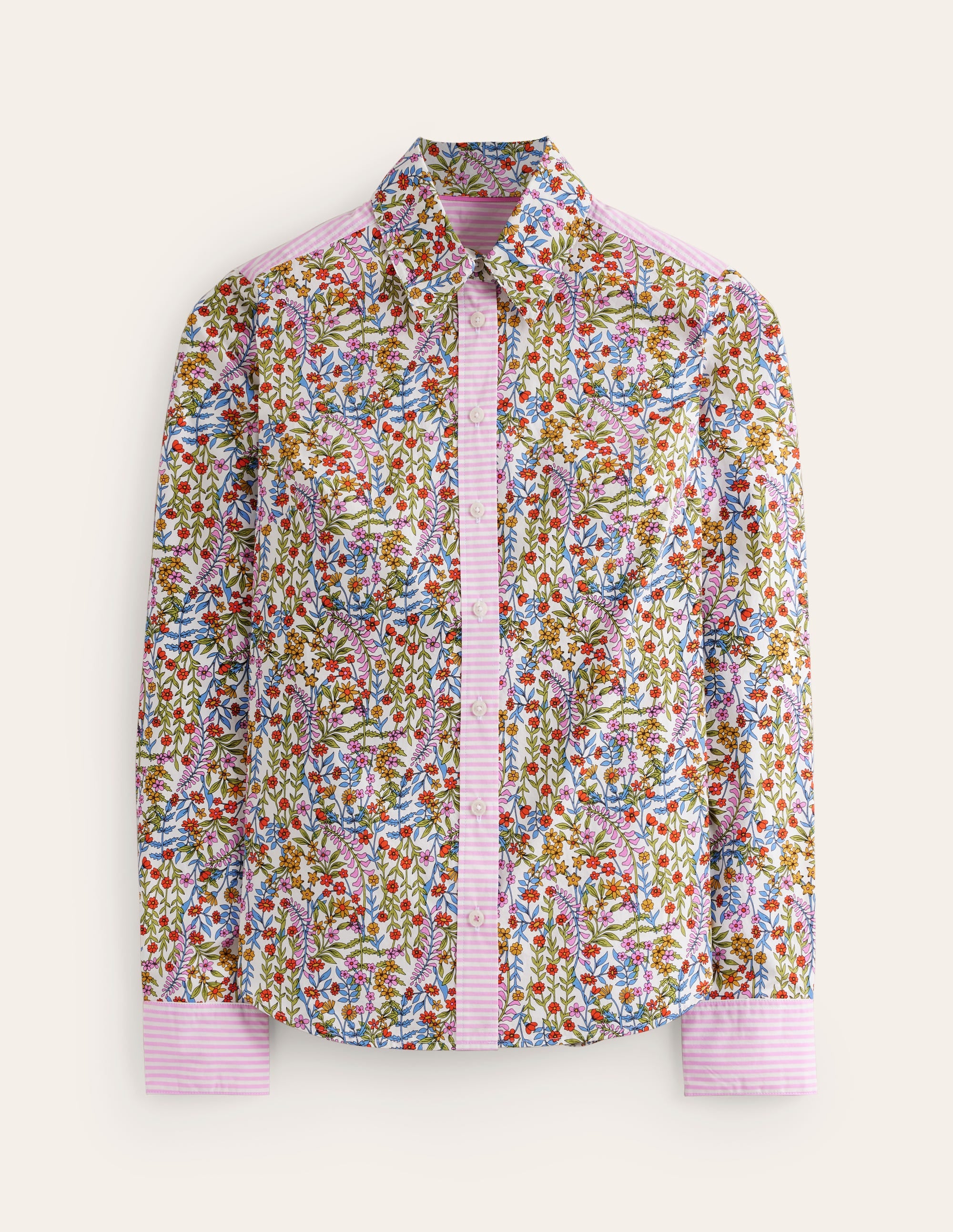  Sienna Cotton Shirt-Ivory, Foliage Buds、mySite、ashleygrahame