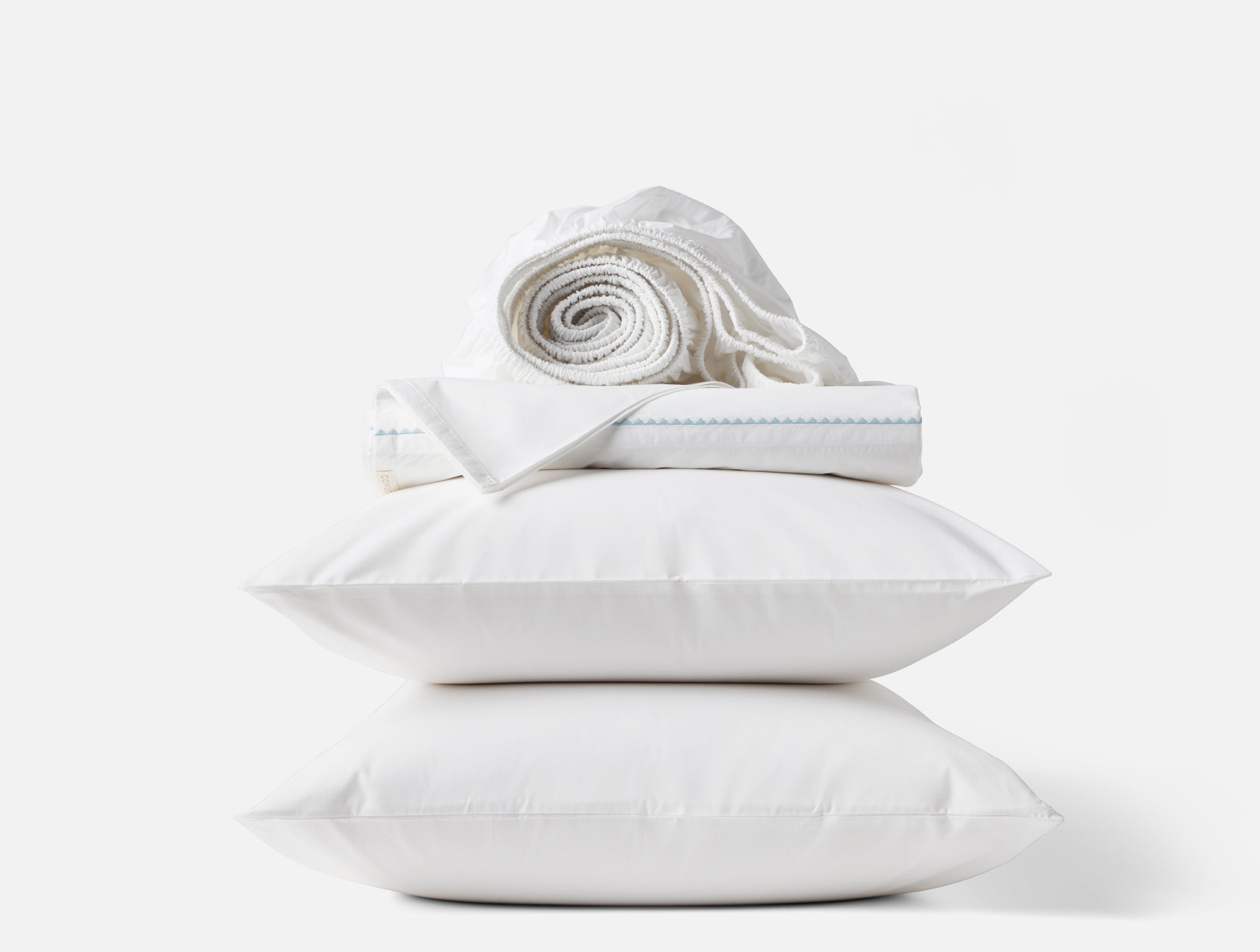  Trailing Embroidered Organic Percale Sheet Set、mySite、sugarbowlscore
