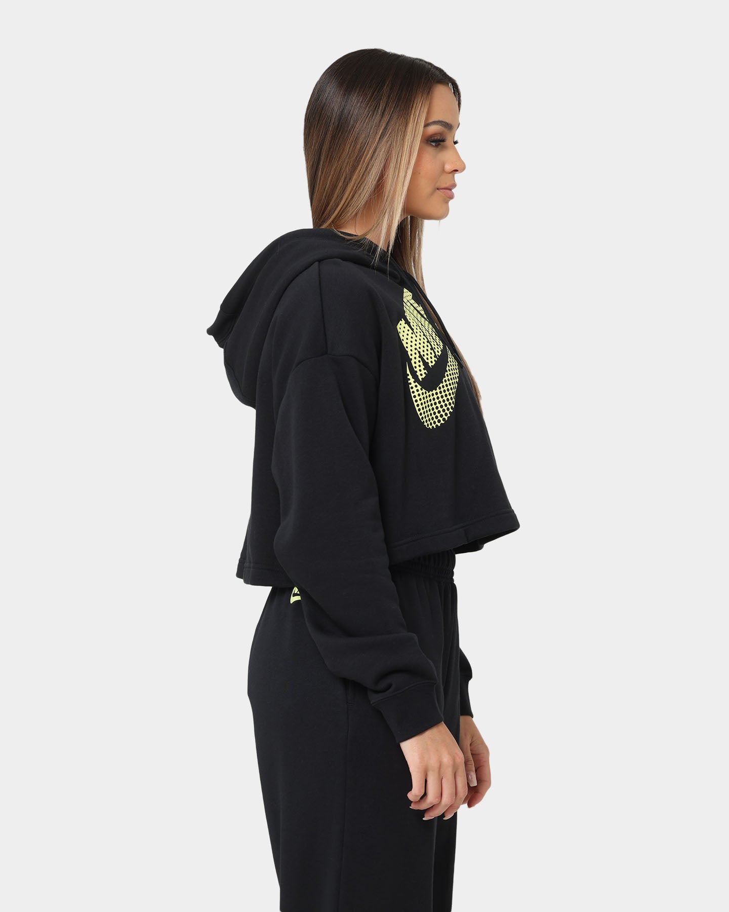 Nike Women's Nike Sportswear Cropped Fleece Dance Hoodie Black、mySite、zt4zffjzw