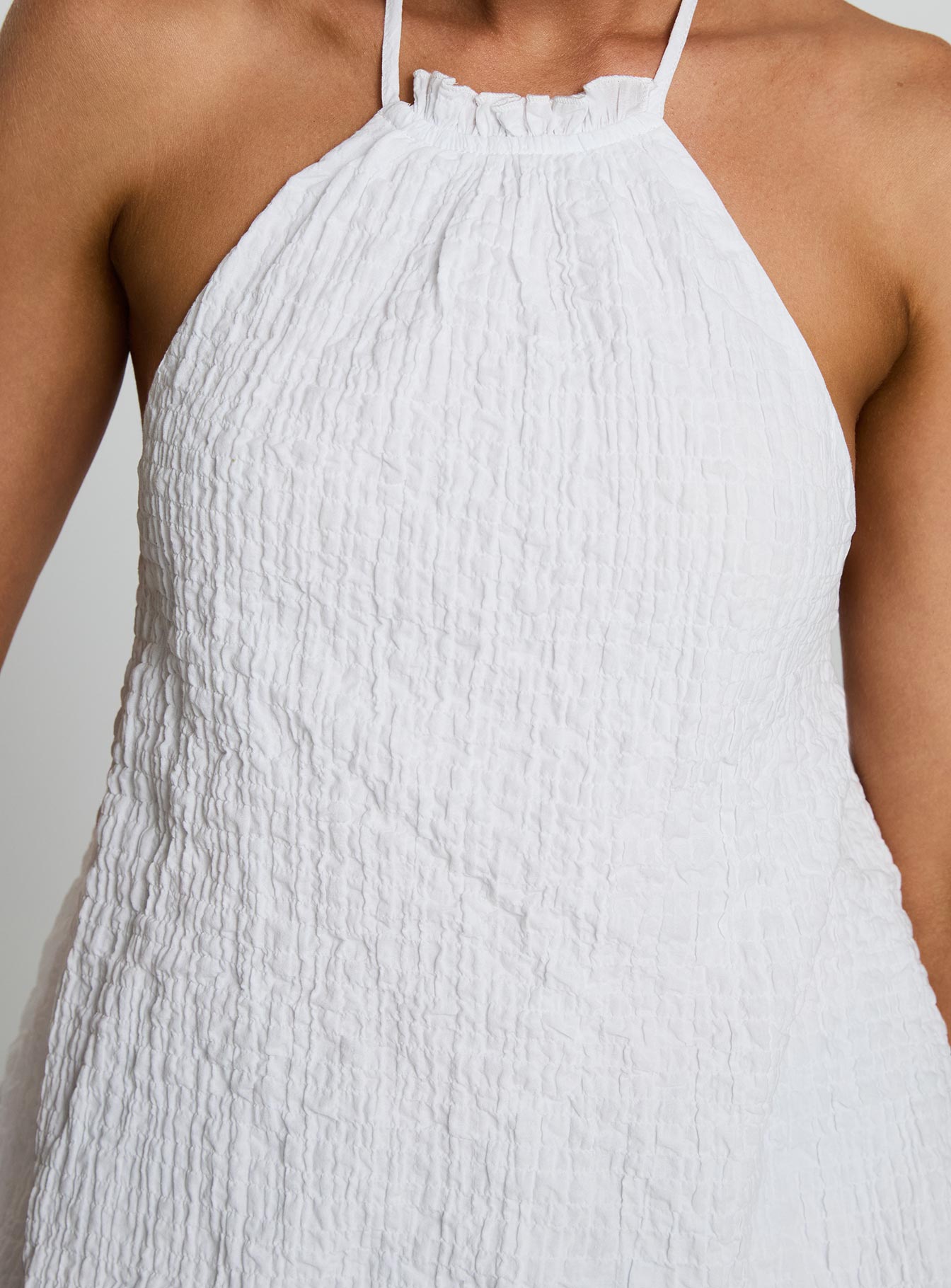 Flutter Halter Top White、mySite、solidvoid