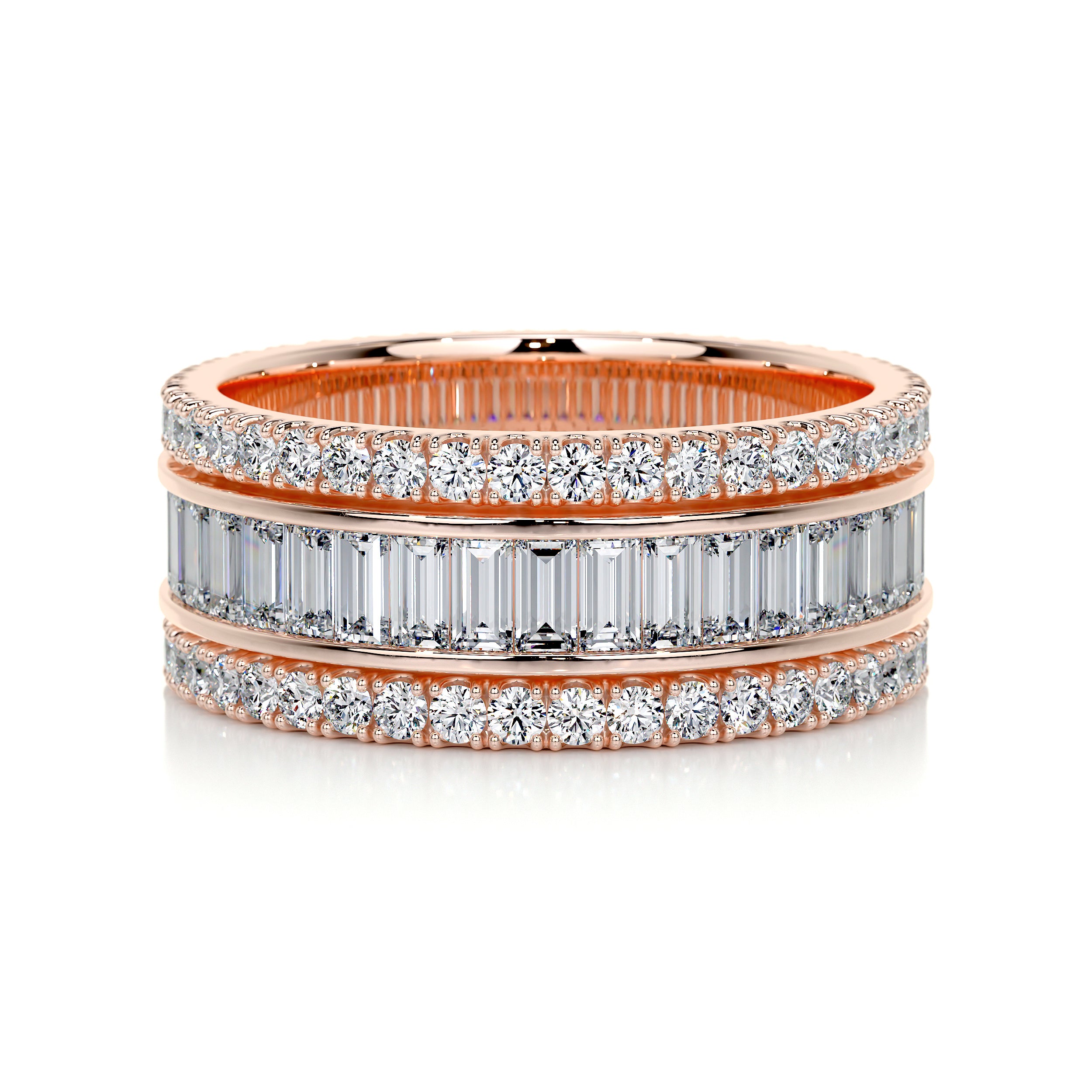 Paige Eternity Wedding Ring (4 Carat) -14K Rose Gold、mySite、hinf8tx79