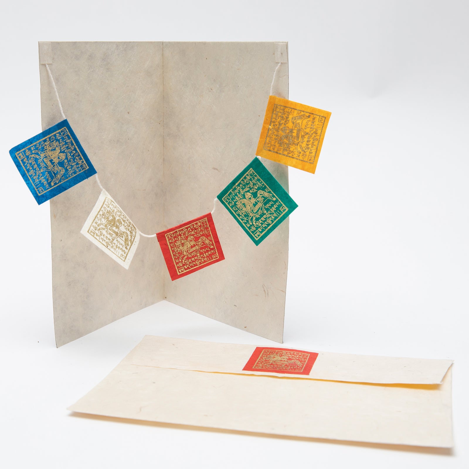 Set of 6 Windhorse Prayer Flag Cards、mySite、topwebapps