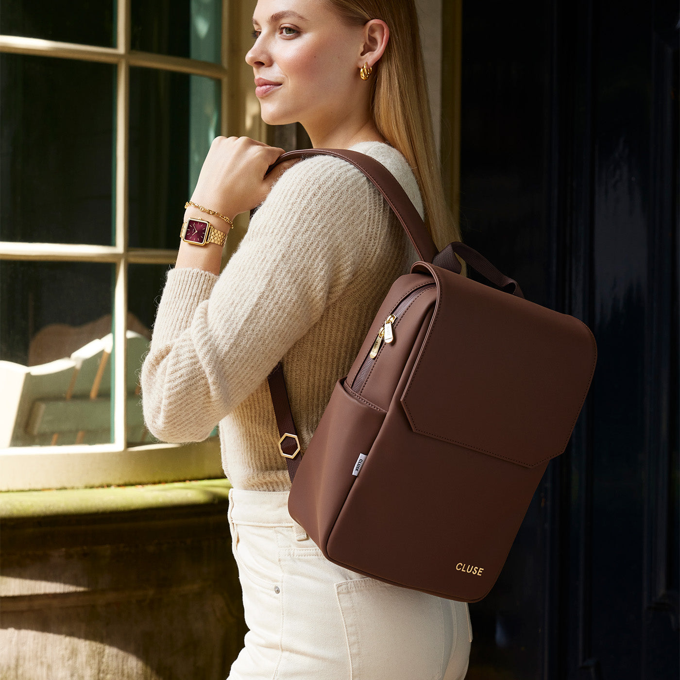  Nuitée Petite 2.0 Backpack, Sepia, Gold Colour