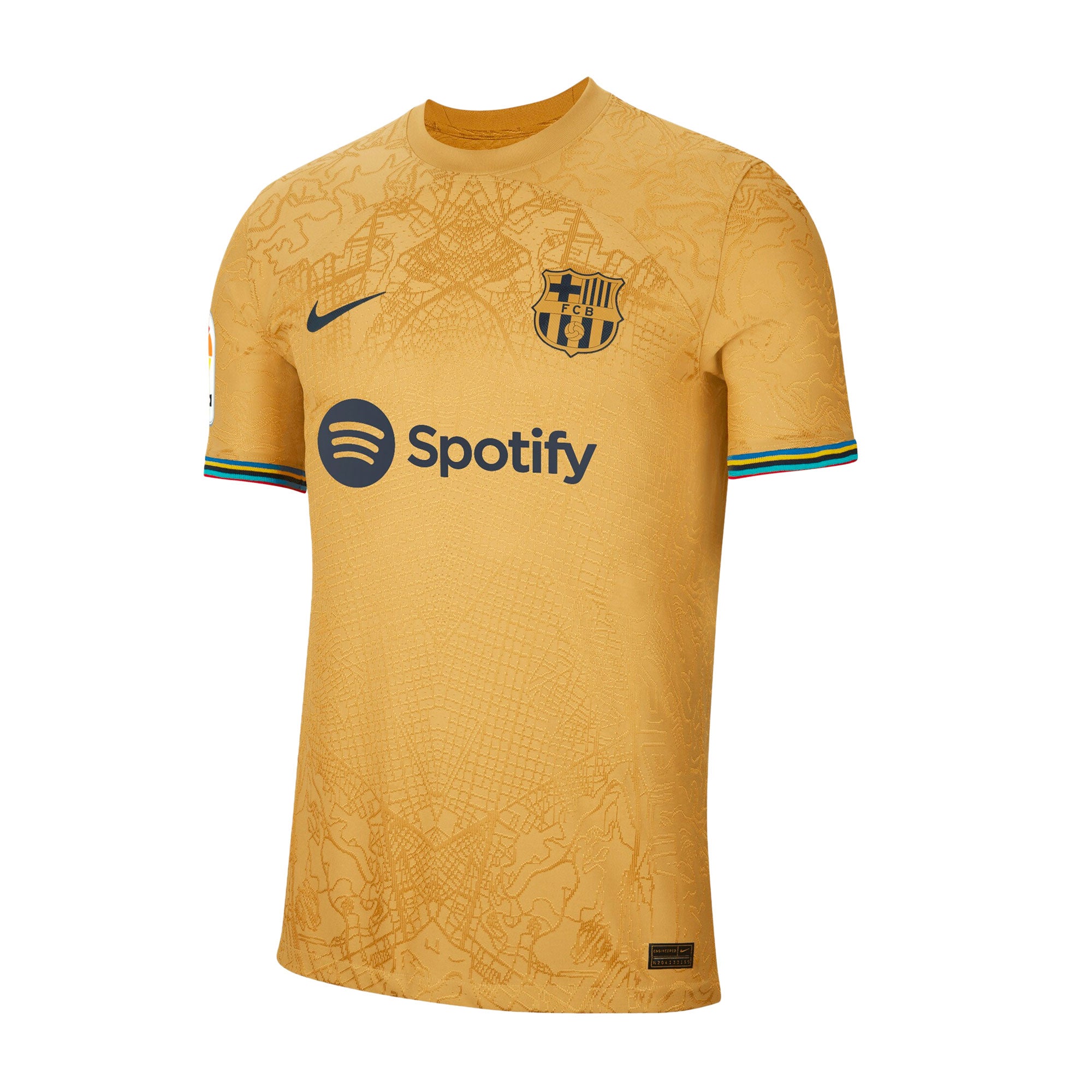 Nike Men's FC Barcelona 2022/23 Dri-FIT ADV Away Jersey Club Gold/Obsidian、mySite、noshort