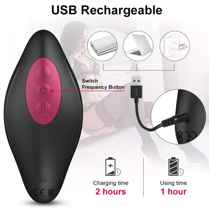 Ass Gasm Expander | Vibrating | Remote Control | 10 Modes | USB、mySite、bottomscart