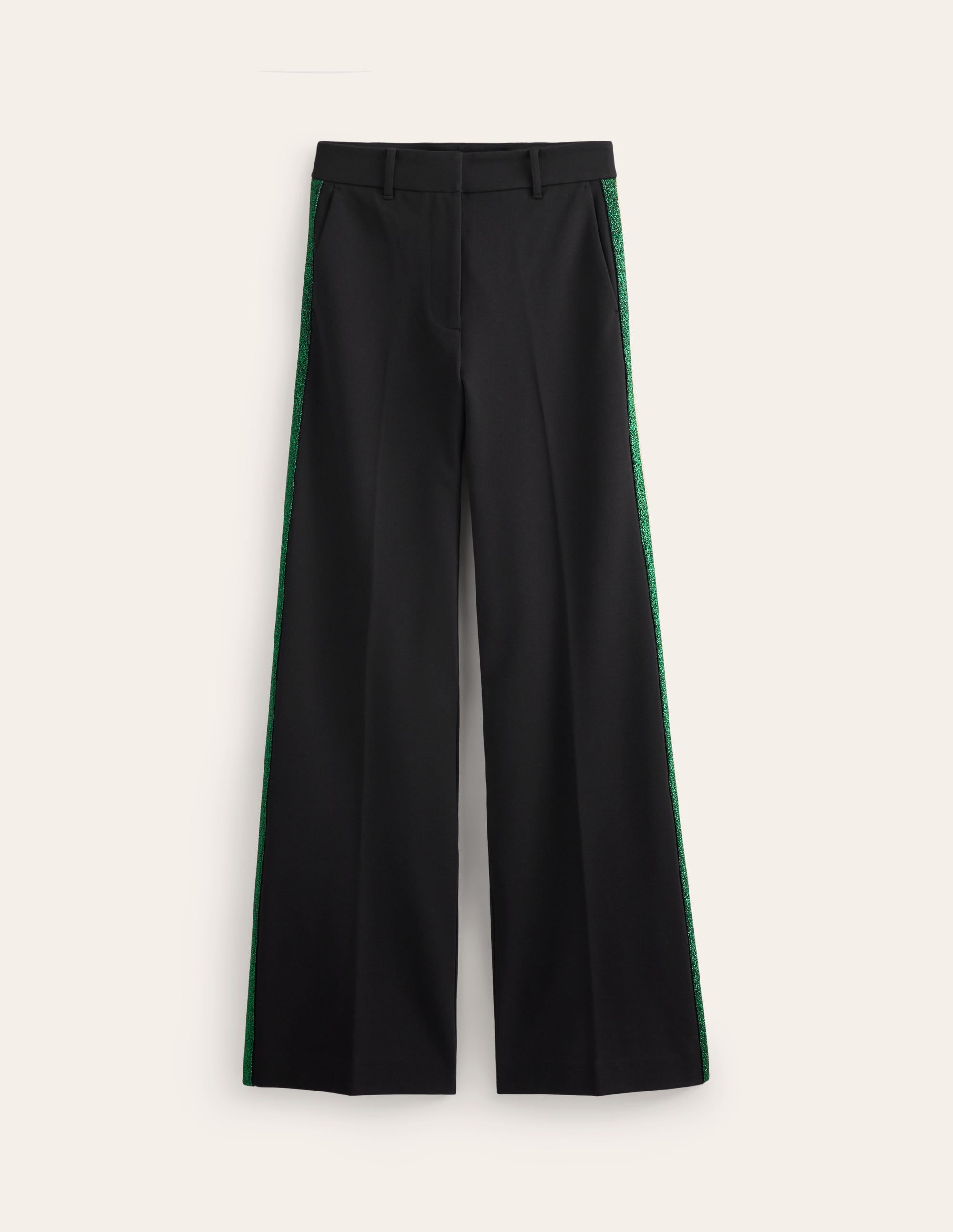  Westbourne Ponte Trousers-Black with Metallic Stripe、mySite、ashleygrahame