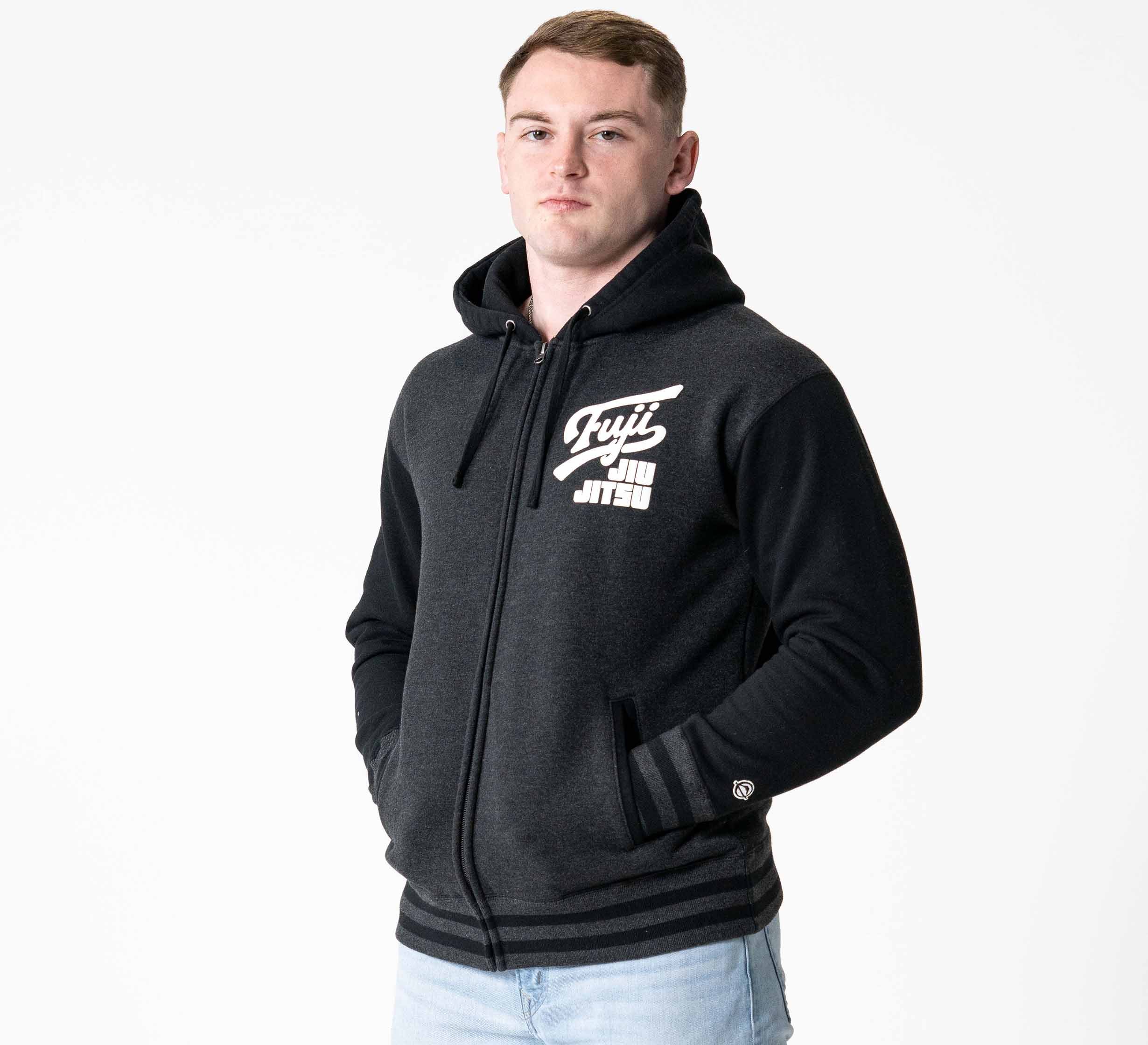 Jiu Jitsu Varsity Zip Hoodie Charcoal、mySite、gigharbornorthrealestate