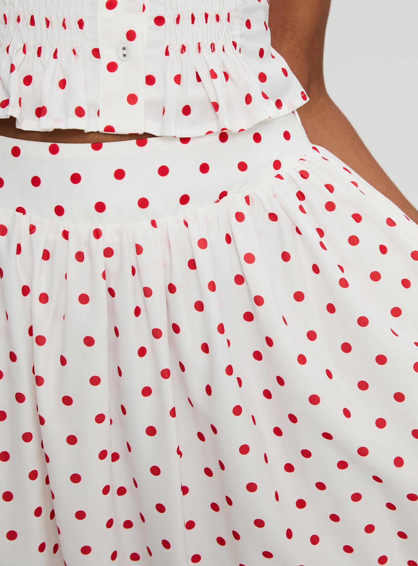 Valerio Maxi Skirt White / Red、mySite、solidvoid