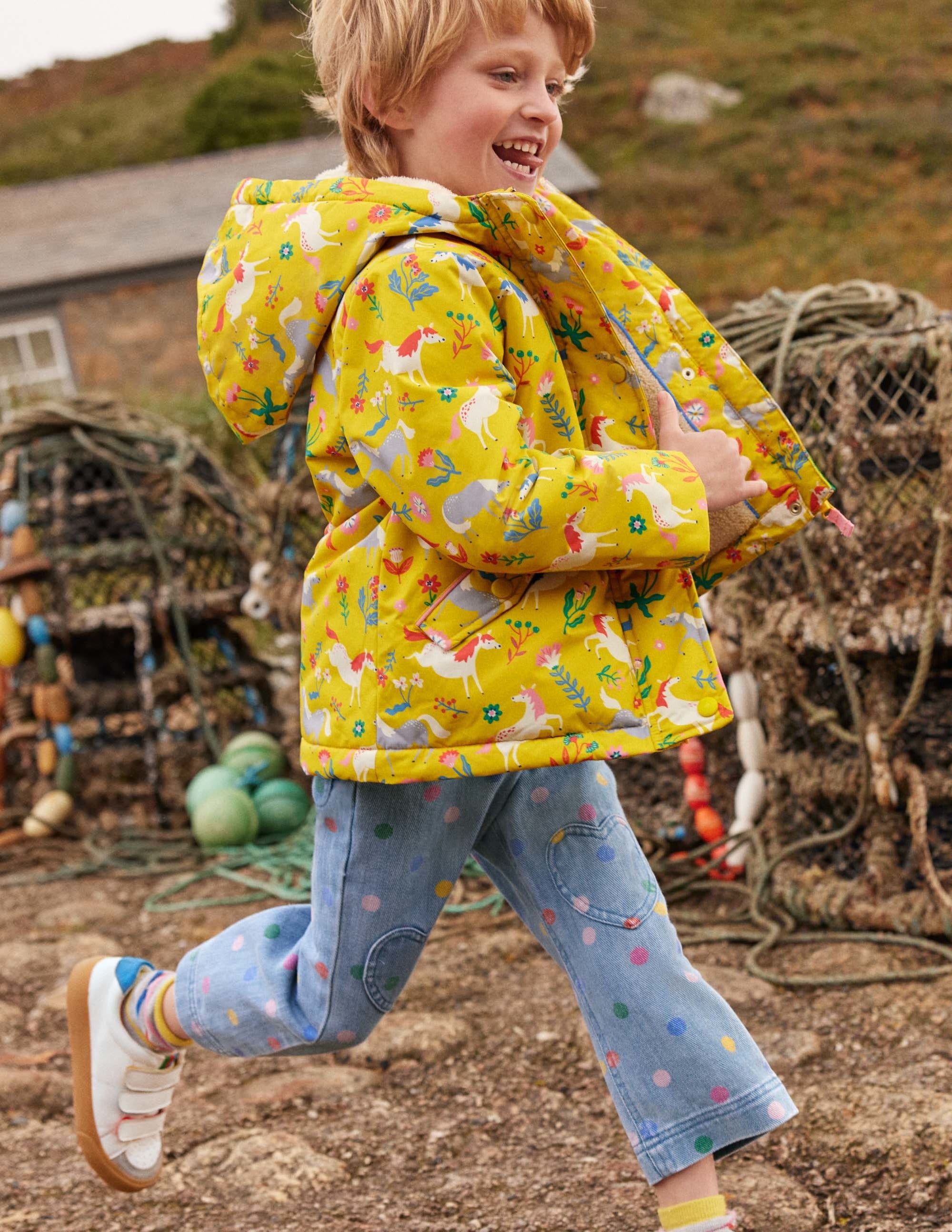  Sherpa Lined Anorak-Sweetcorn Yellow Ponies、mySite、ashleygrahame