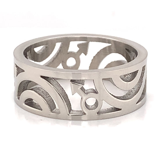 Male Mars Symbol Stainless Steel Ring / RRJ0097、mySite、dreamappss