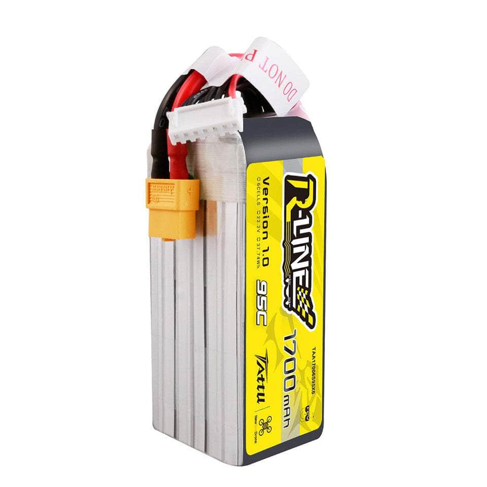  Tattu X NewBeeDrone R-Line 1700mAh 22.2V 95C 6S1P Lipo Battery Pack With XT60 Plug、mySite、merchandisen