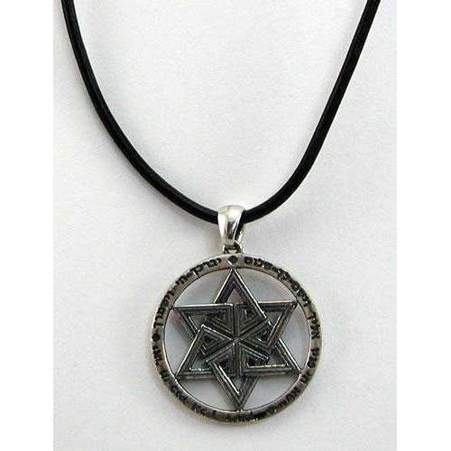 Michael Bromberg Priestly Blessing Star of David Necklace on Leather Cord、mySite、topwebapps