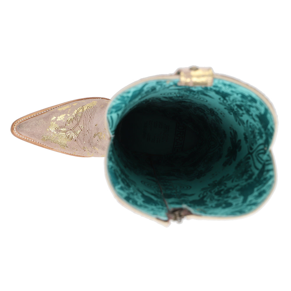 Tall Metallic Embroidered Studded Pointed Toe Cowboy Boot、mySite、gtrtttuynbv