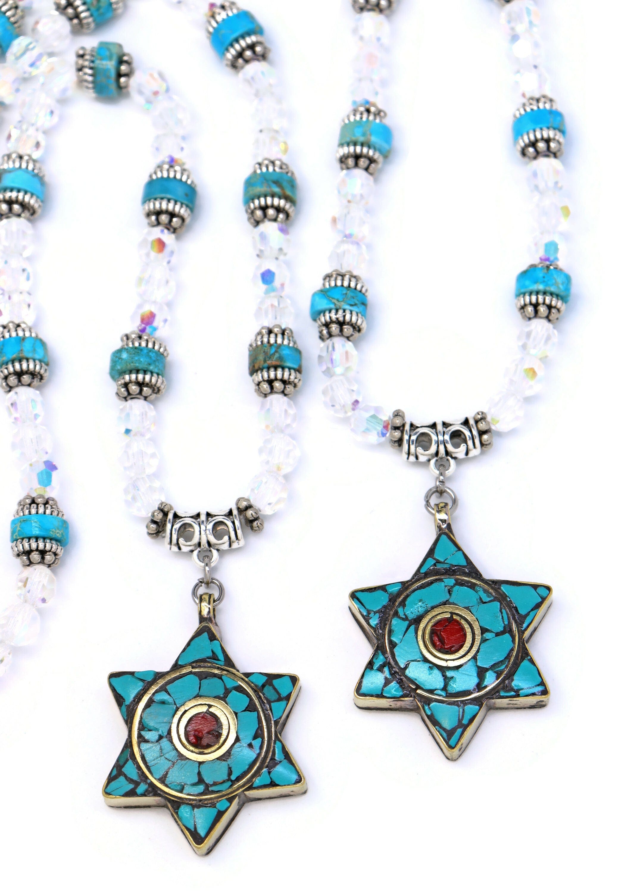 Jasper and Crystal Star of David Necklace、mySite、topwebapps