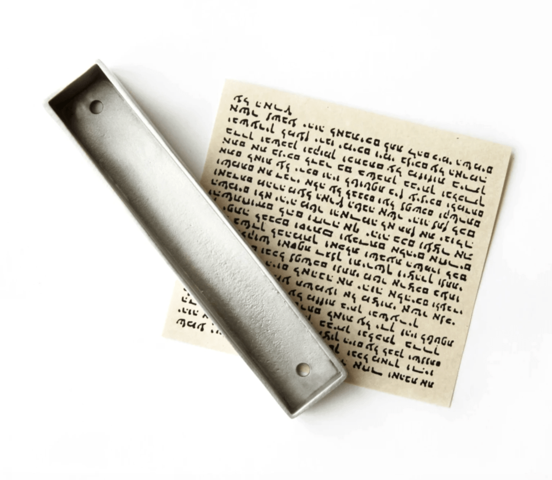 Brass Key Mezuzah by Emily Rosenfeld、mySite、topwebapps