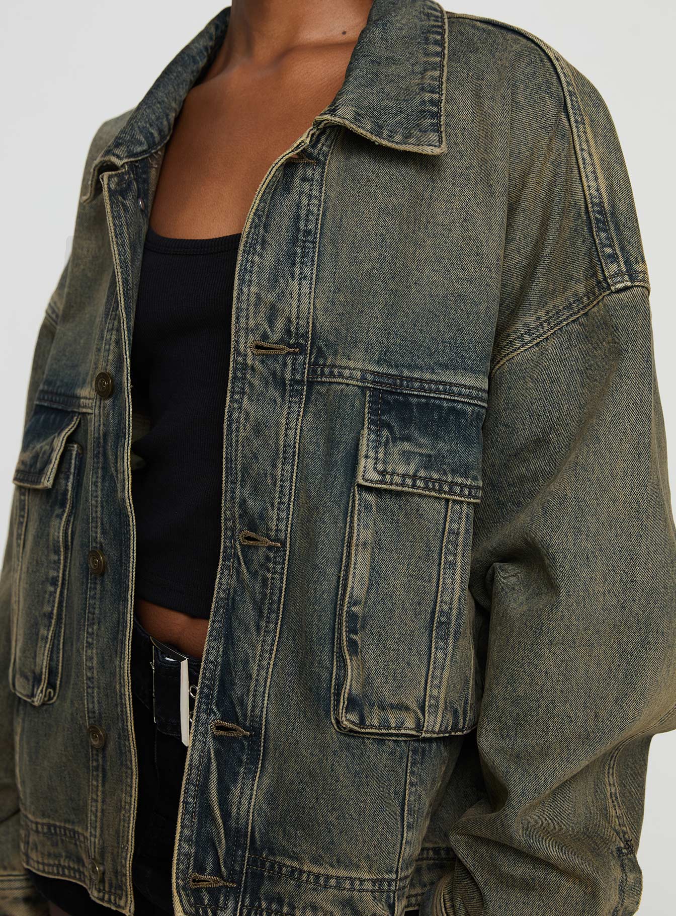Kier Oversized Jacket Denim Antique Wash、mySite、solidvoid