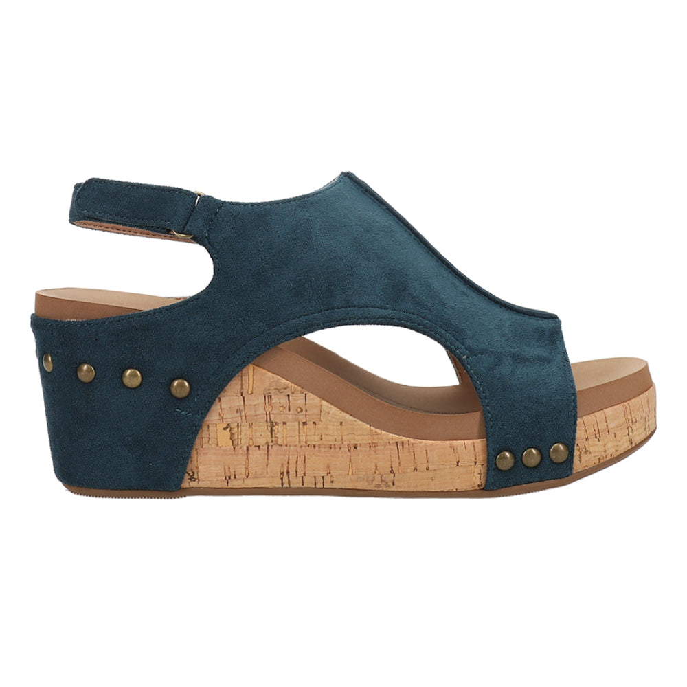 Carley Studded Slingback Wedge Sandals、mySite、gtrtttuynbv