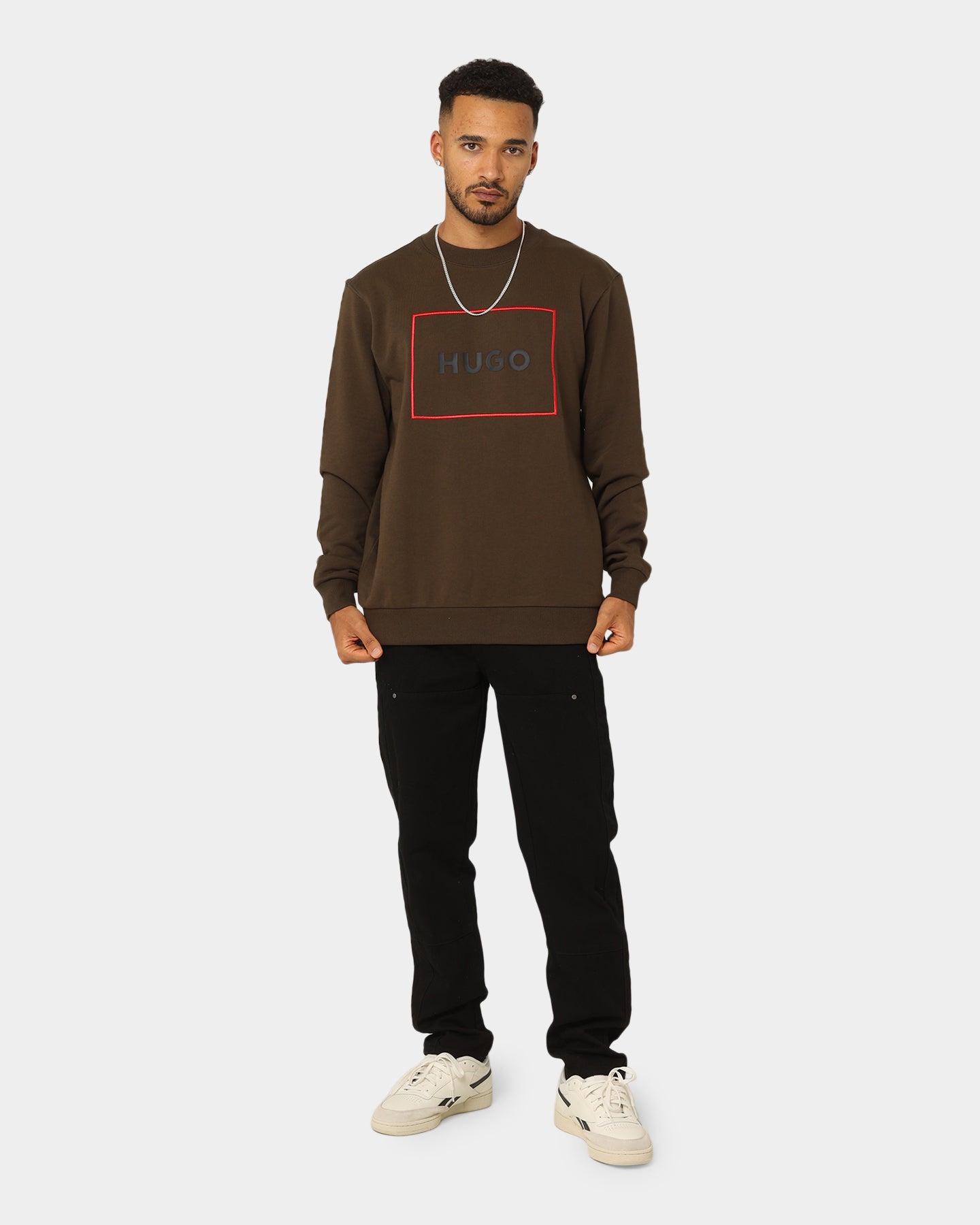 Hugo Boss Delery Crewneck Dark Green、mySite、zt4zffjzw