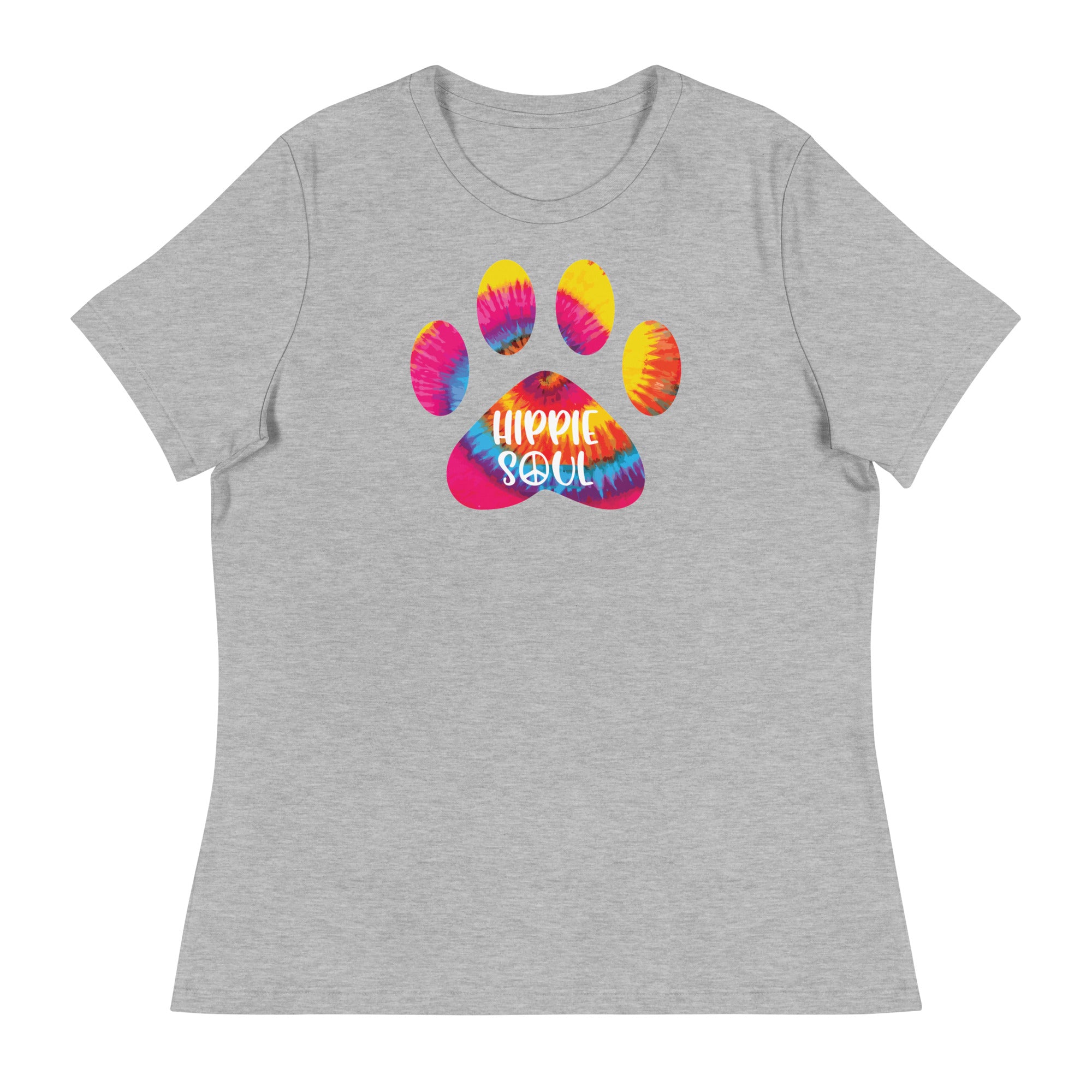 Hippie Soul Paw Print Women's Relaxed T-Shirt、mySite、camillekostekn