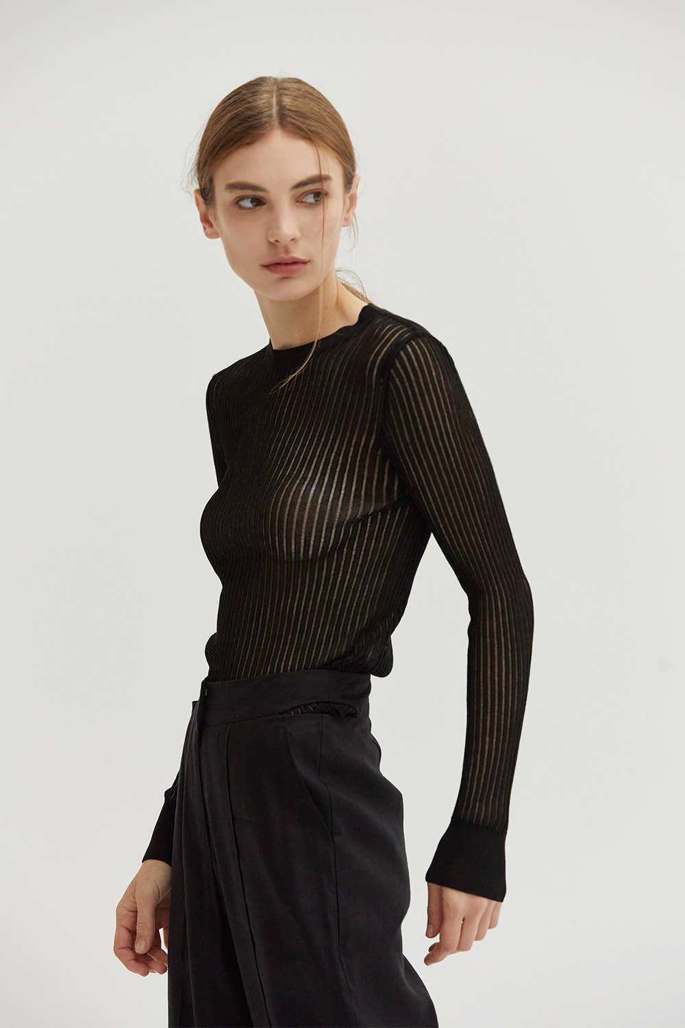 Tina Semi Sheer Ribbed Top、mySite、dreamappss