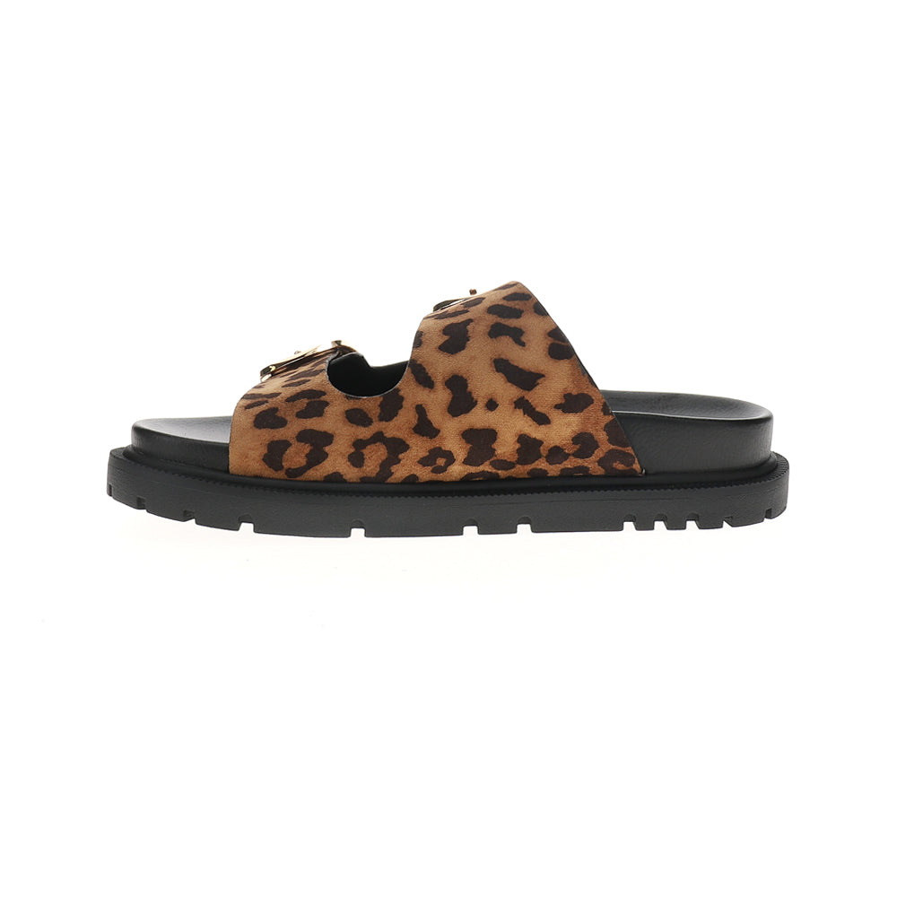 Gen Leopard Flat Slide Sandals、mySite、gtrtttuynbv