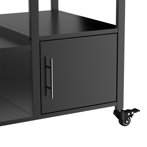 Outdoor Grill Table for Big Green Egg Style BBQ, Metal Grill Cart with Storage Box, Compatible with up to Large Green Egg, Kamado Joe Jr、、eastwooduniform