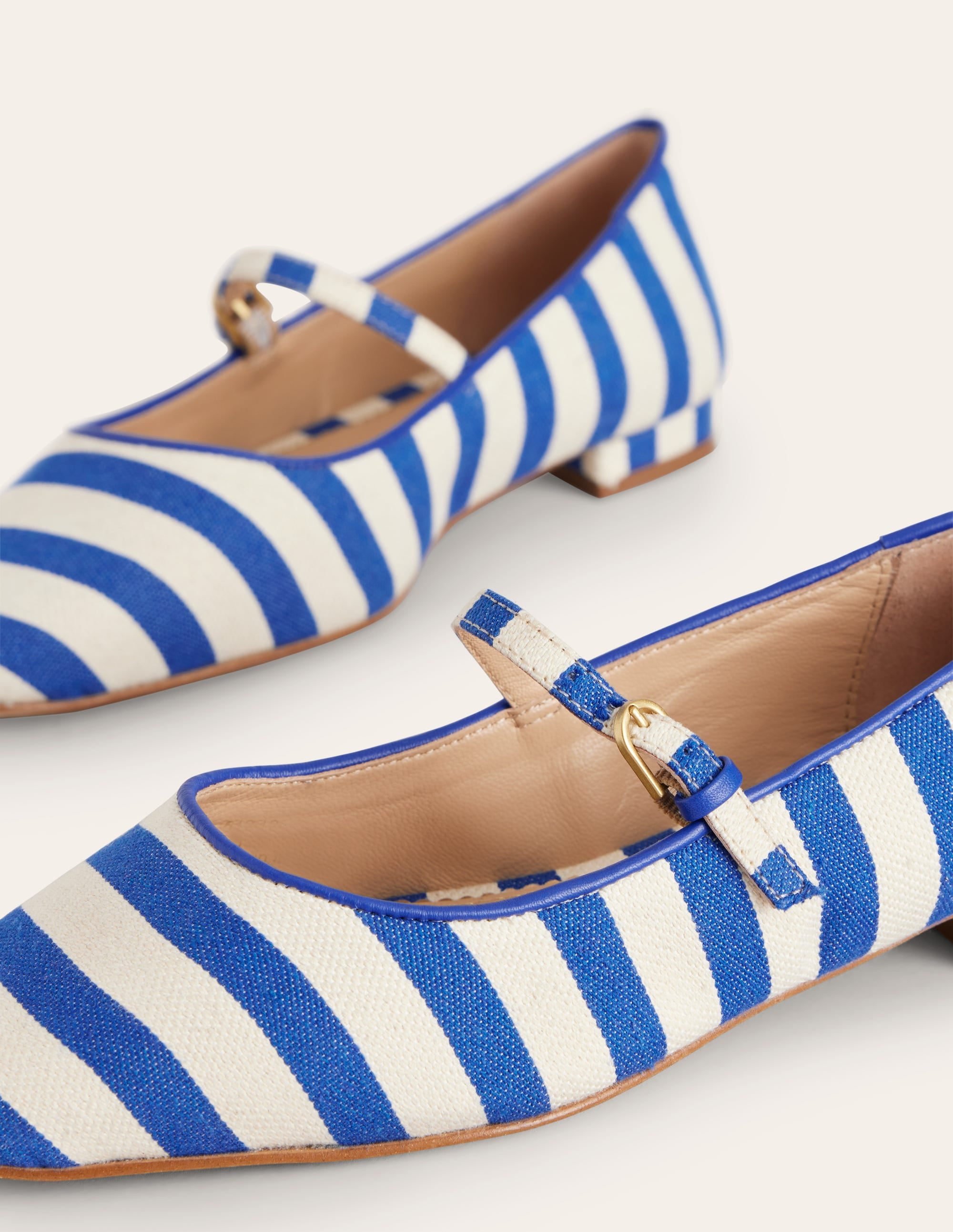  Penelope Mary Jane Flat-Bright Blue Stripe、mySite、ashleygrahame