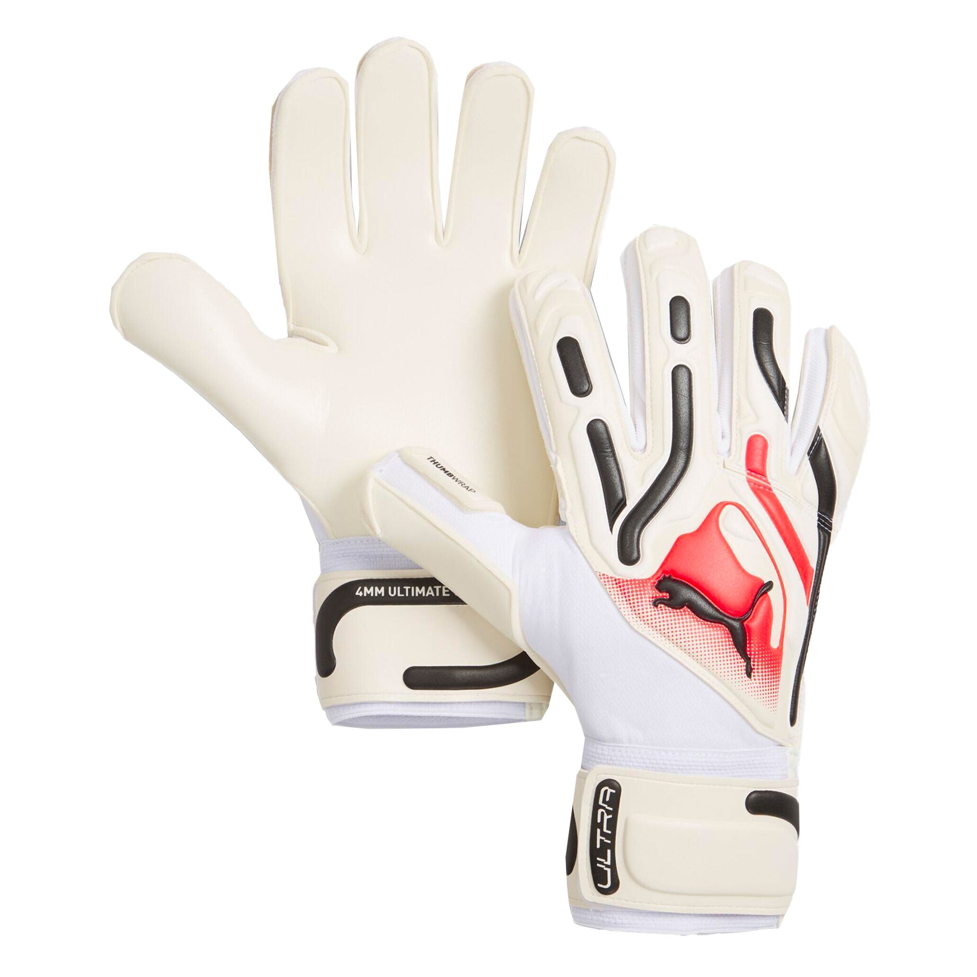 PUMA Men's Ultra Pro RC Goalkeeper Gloves White/Red、mySite、noshort