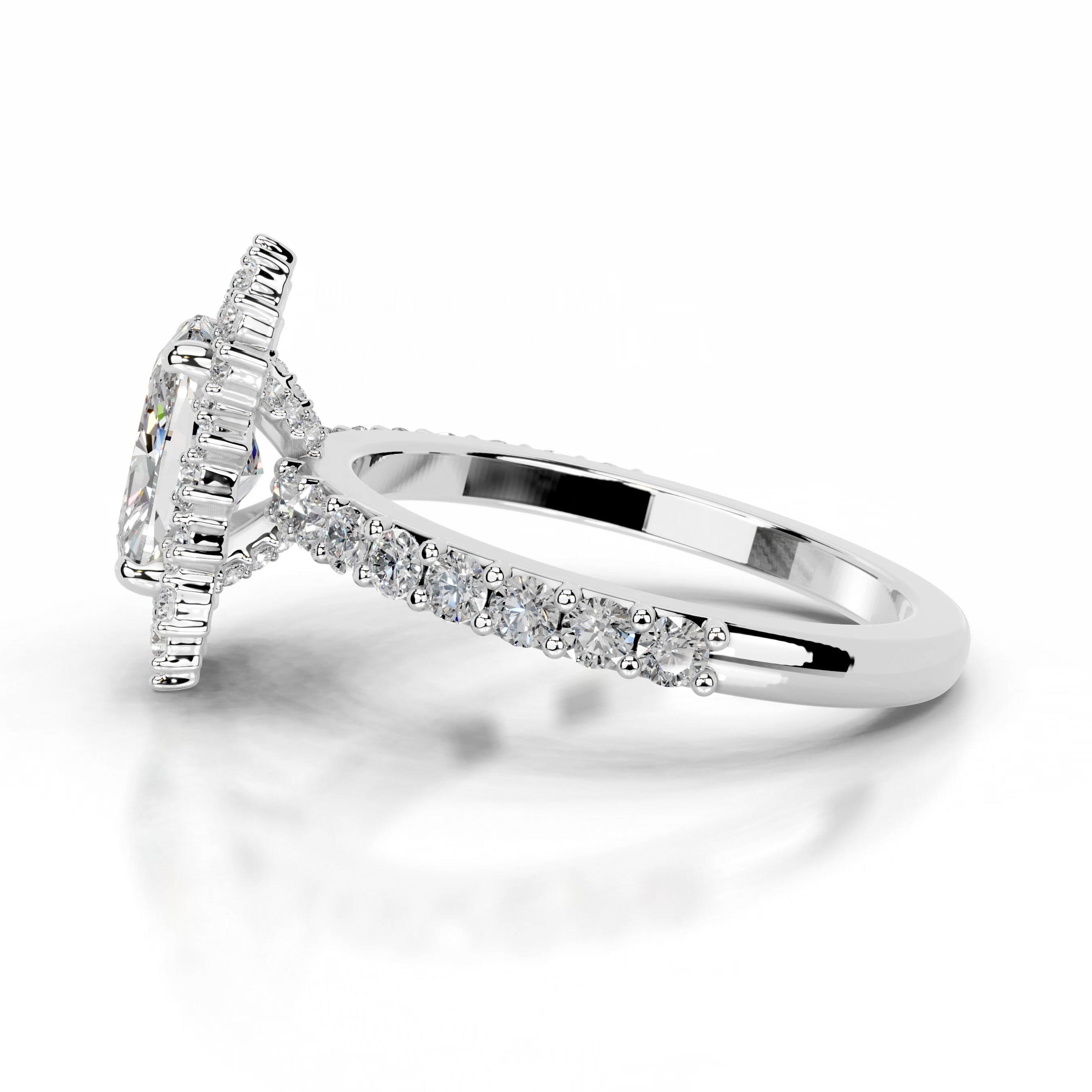 Bodil Moissanite & Diamond Ring - 18K White Gold、mySite、hinf8tx79