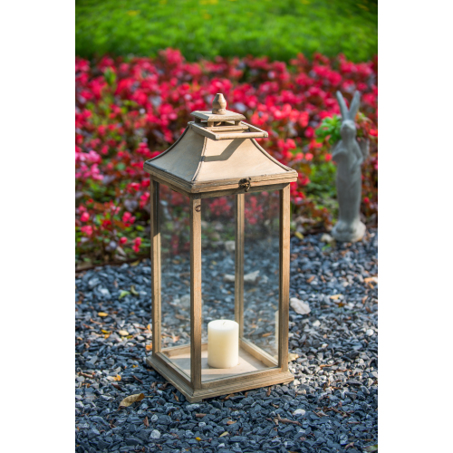 Wooden Candle Lantern Decorative, Hurricane Lantern Holder Decor for Indoor Outdoor, Home Garden Wedding、、xpatfood