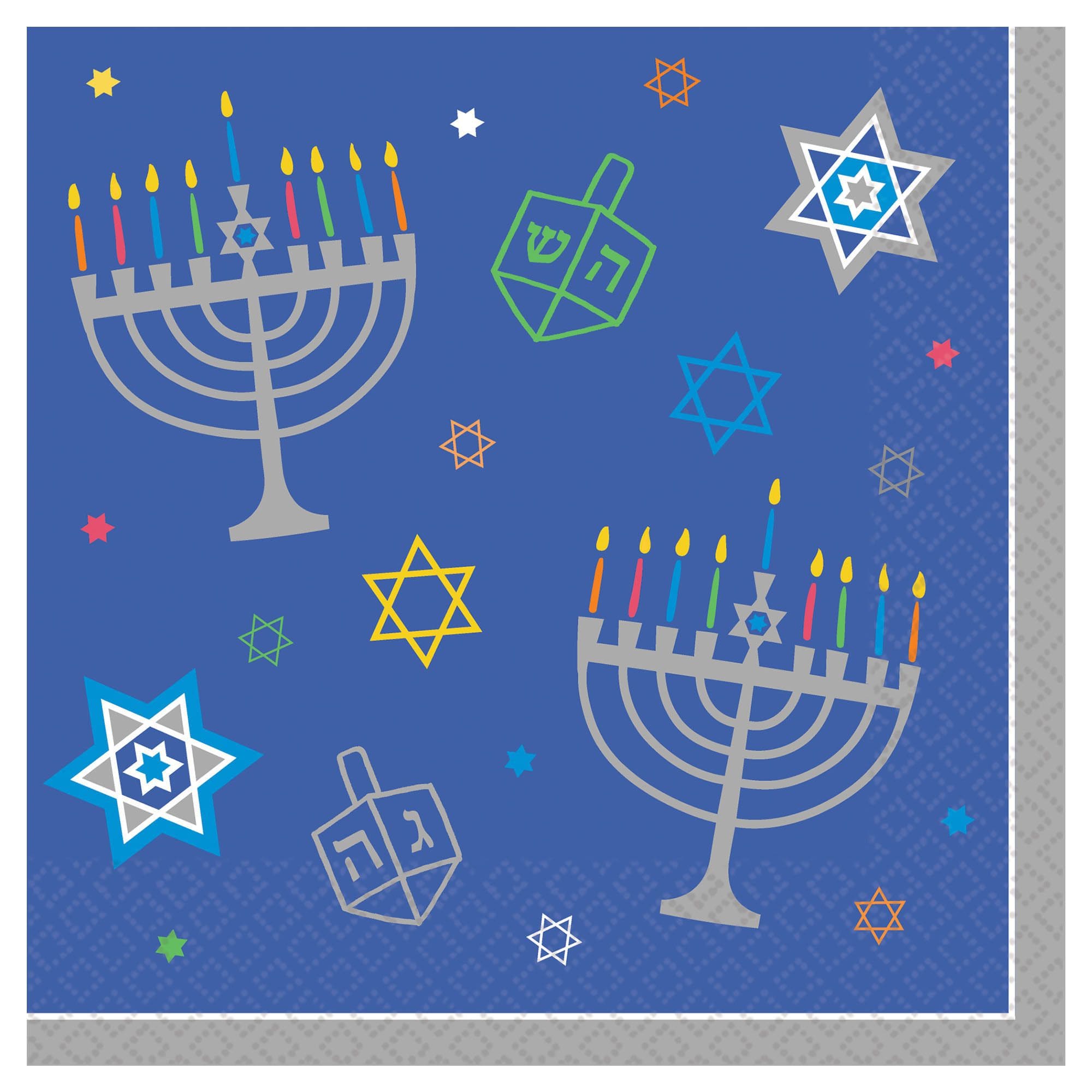 Eight Happy Nights Hanukkah Luncheon Napkins - Set of 36、mySite、topwebapps