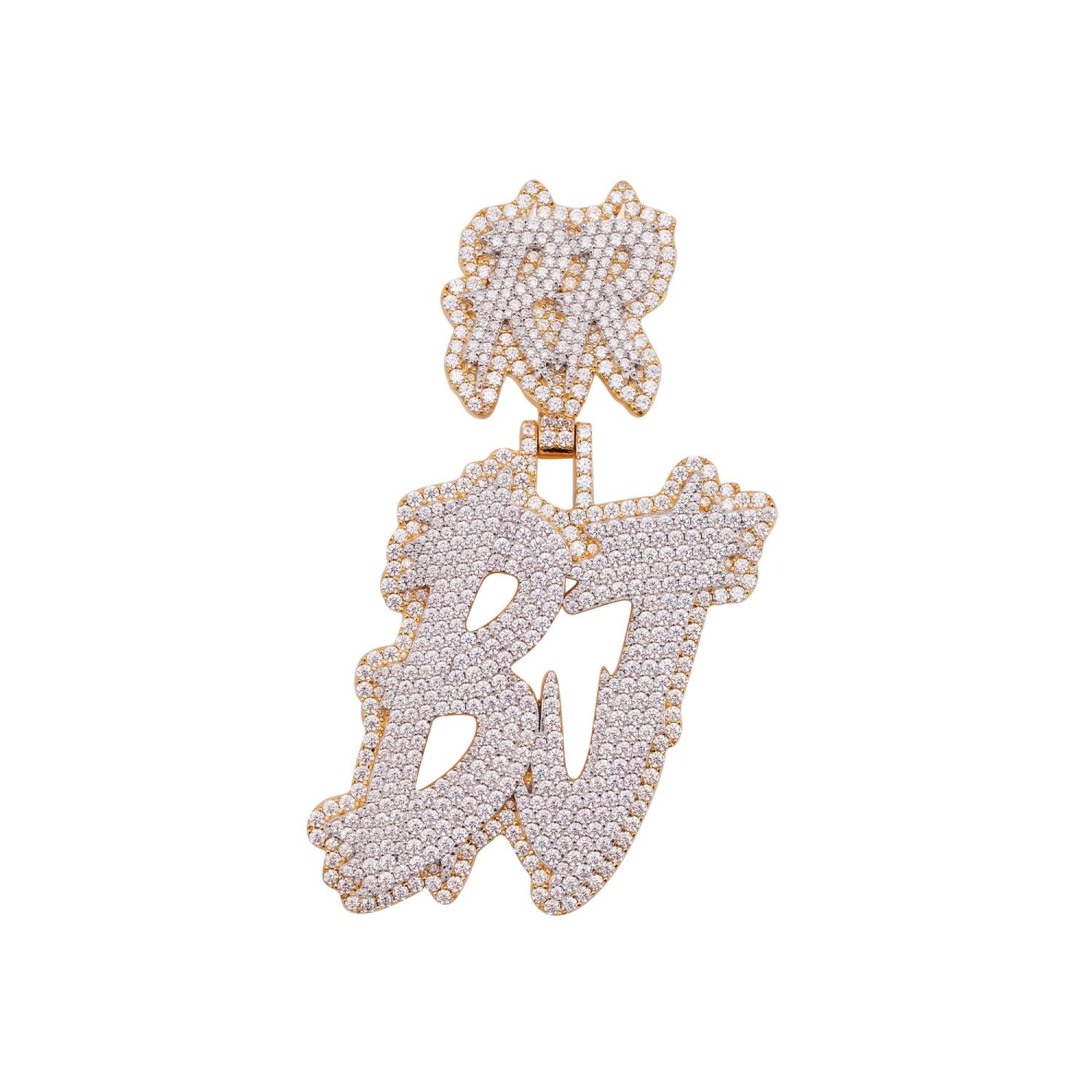 Custom Moissanite BJ Pendant 14K Gold、mySite、hinf8tx79