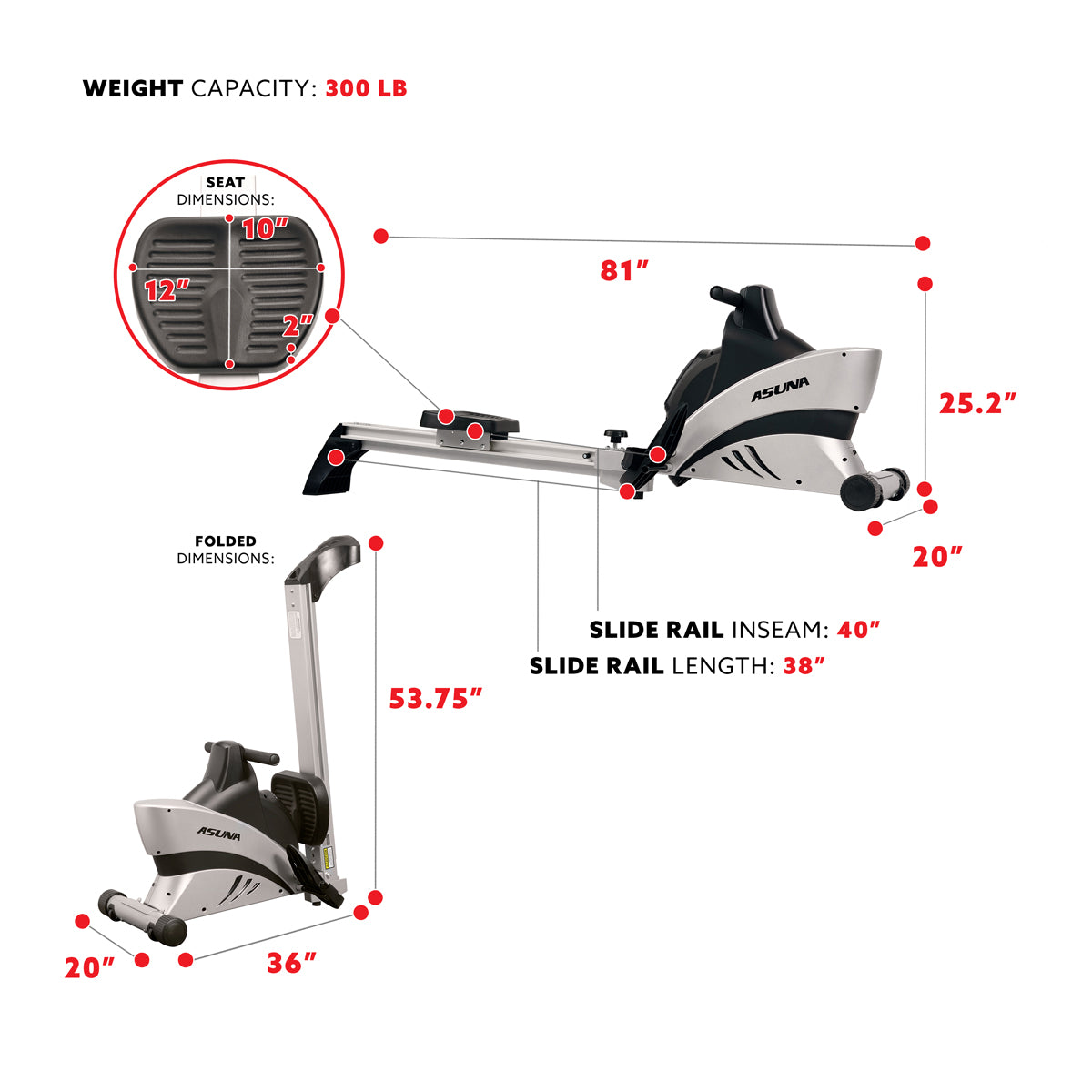  Commercial Folding Rowing Machine Rower w/ Heart Rate Monitor、mySite、ghnorth