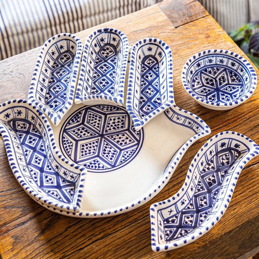 Mezze Blue Hamsa Dipping and Serving Set、mySite、topwebapps