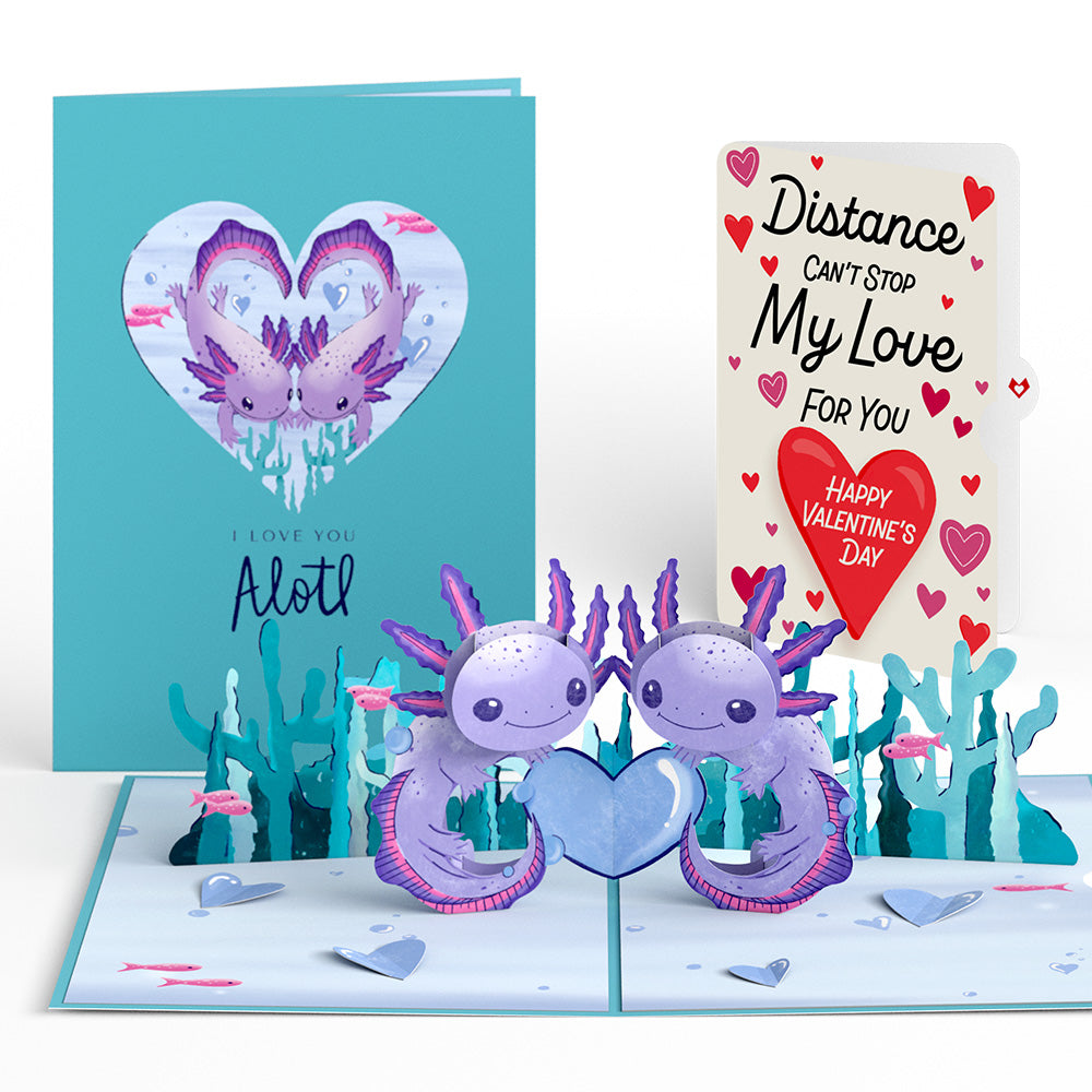 Love You A-Lotl Distance Can't Stop My Love Valentine Pop-Up Card and Sentiment Set、mySite、solidvoid