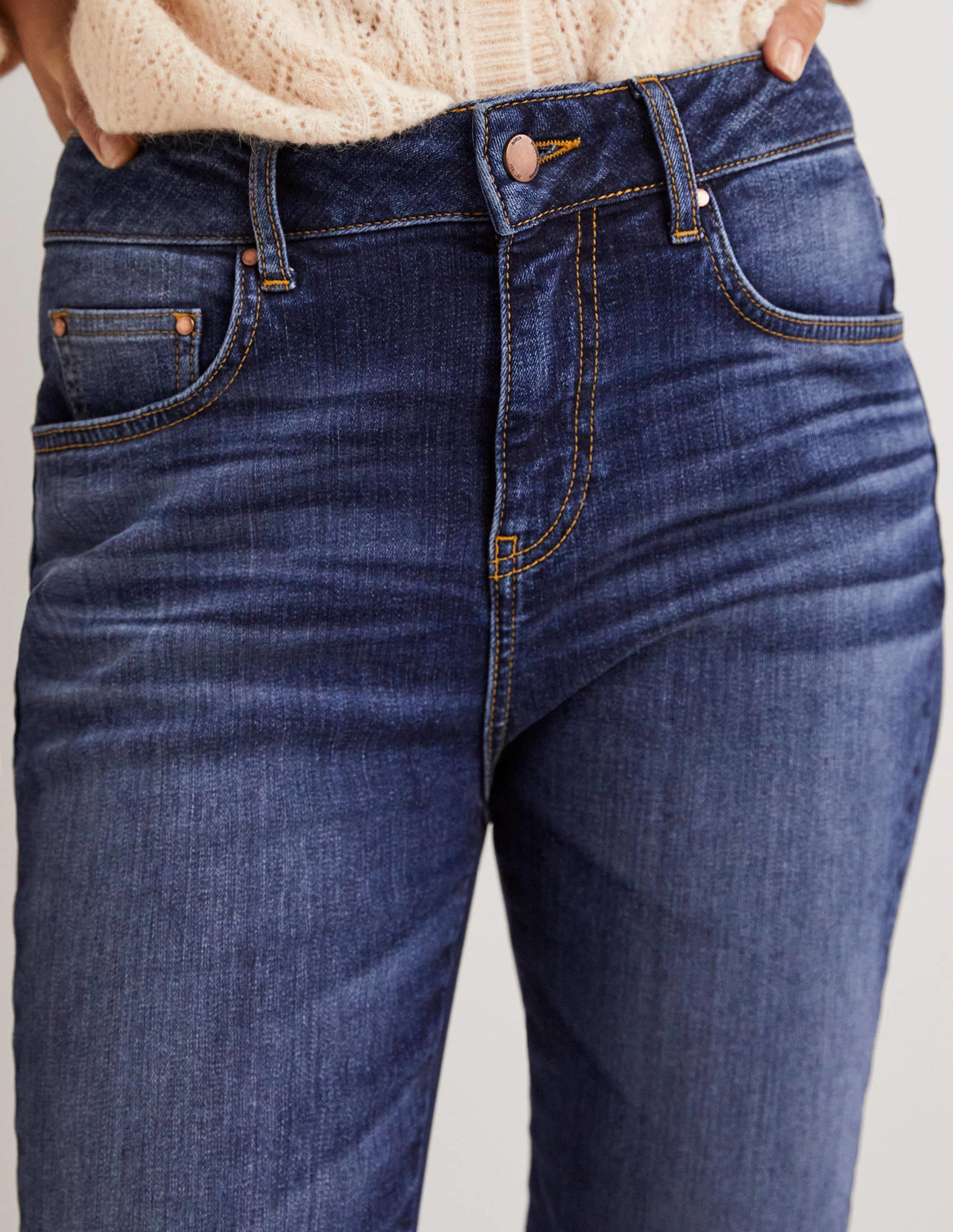  Fitted Cropped Flare Jeans-Dark Vintage、mySite、ashleygrahame