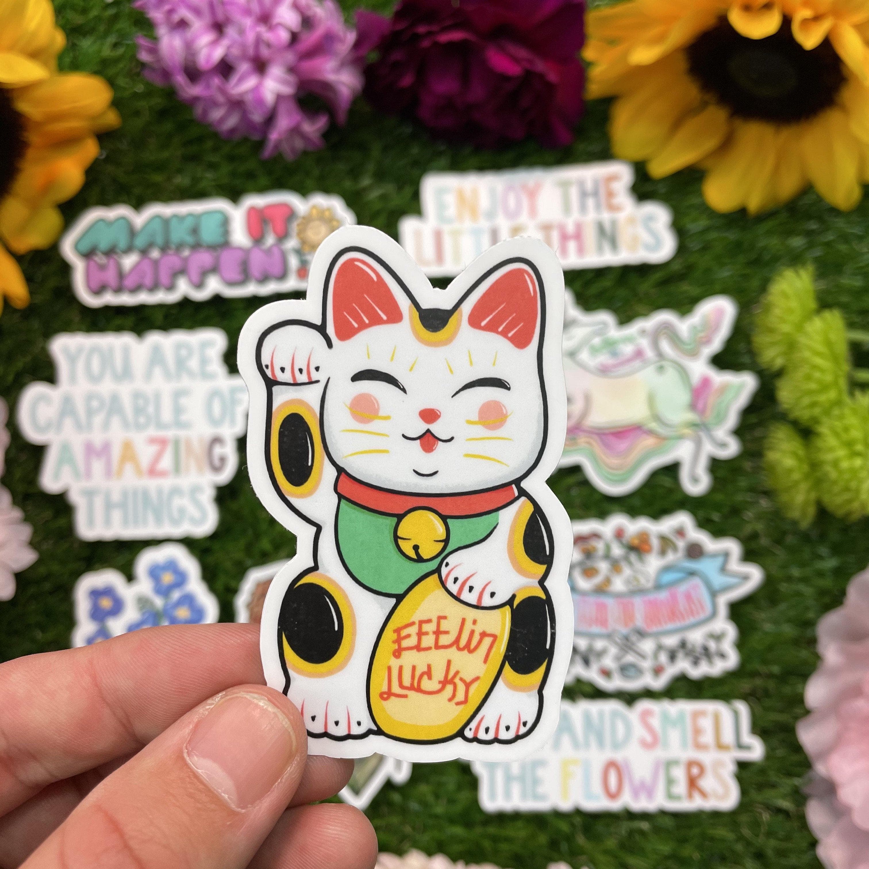  Feelin Lucky Cat Sticker、mySite、elrpsem3k
