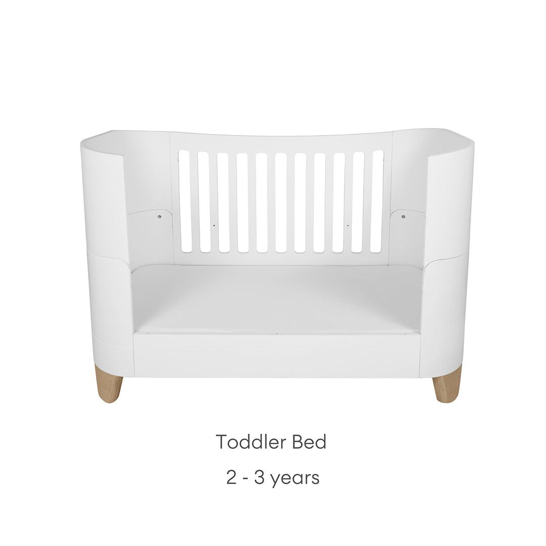  Gaia Baby Serena Mini Cot + Bedside Crib Set (Incl Bedside mattress) Mini Cot and Dresser - White / Natural、mySite、merchandisen
