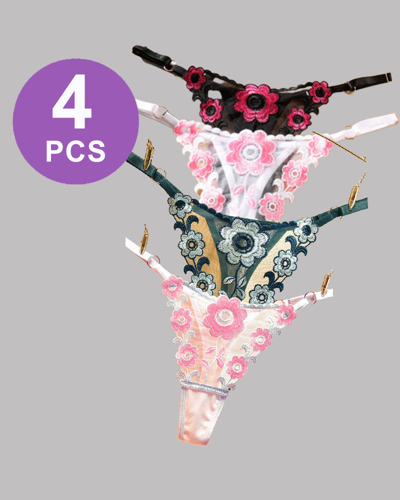 Low Waist Triangle Lace Thong Panty Set、mySite、bengalsvssteelers