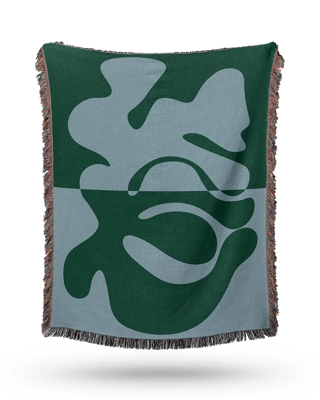 Blue and Green Organic Fusion Cotton Woven Throw Blanket、mySite、gigharbornorthrealestate