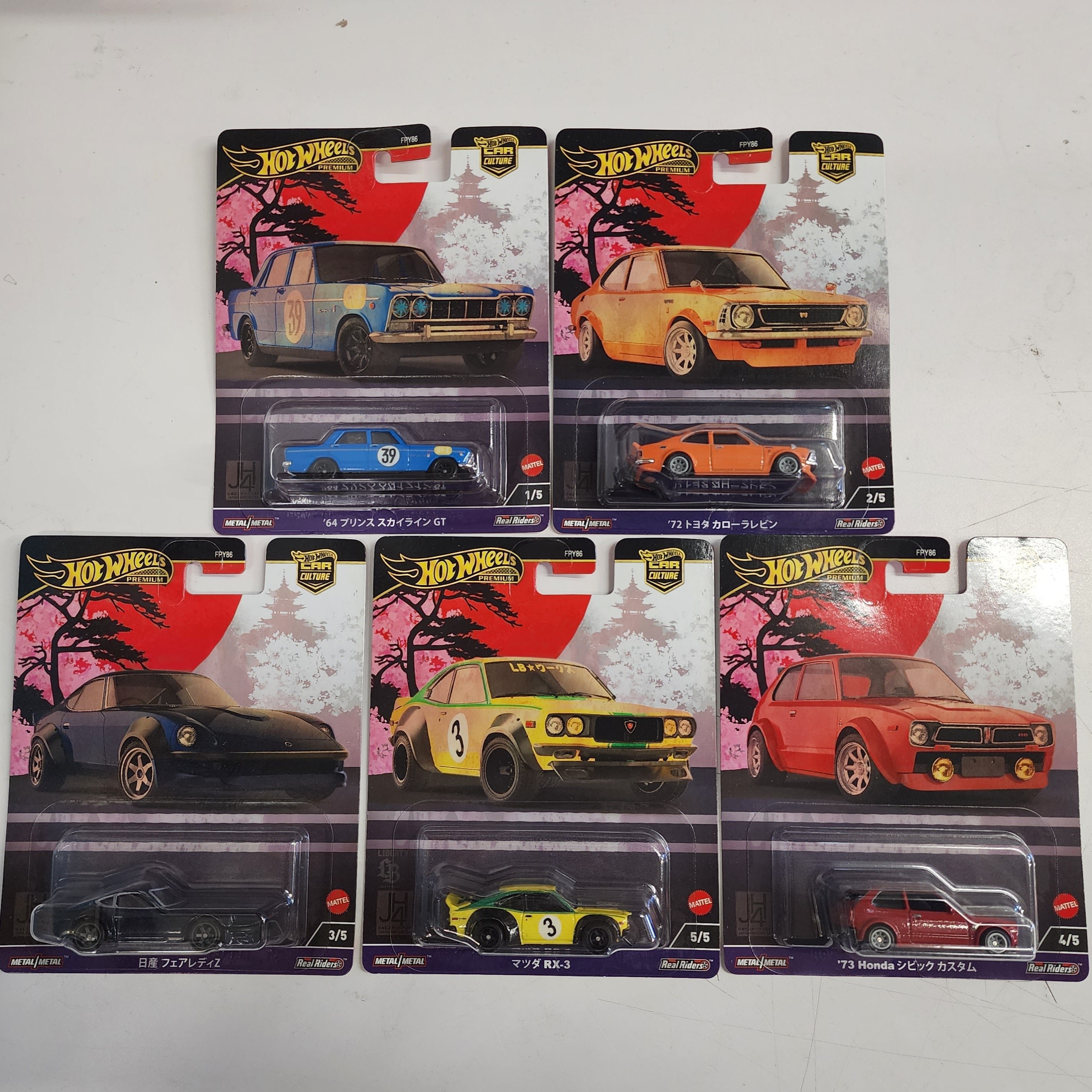 Japan 4 * Complete 5 Car Set * 2024 Hot Wheels Car Culture Case B、mySite、hgirdovlk